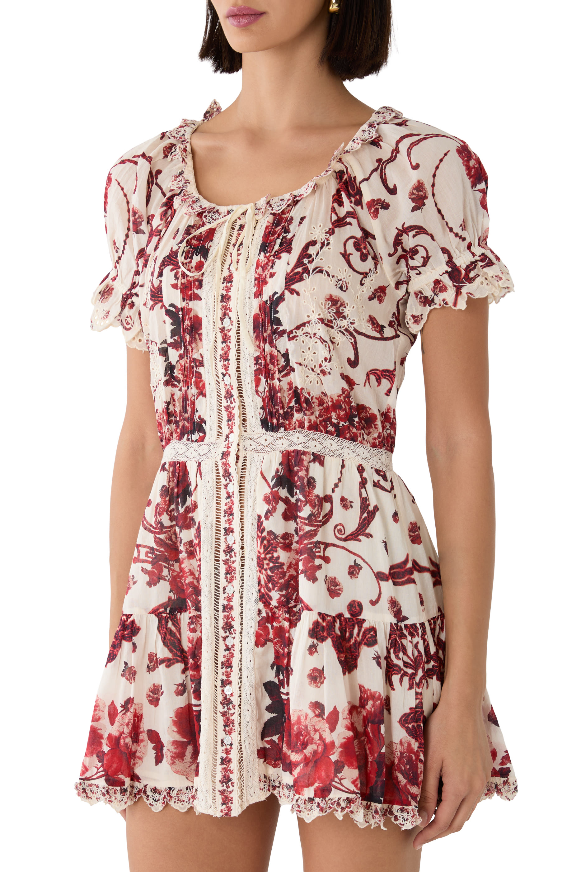 Mclaine Puff Sleeves Mini Dress
