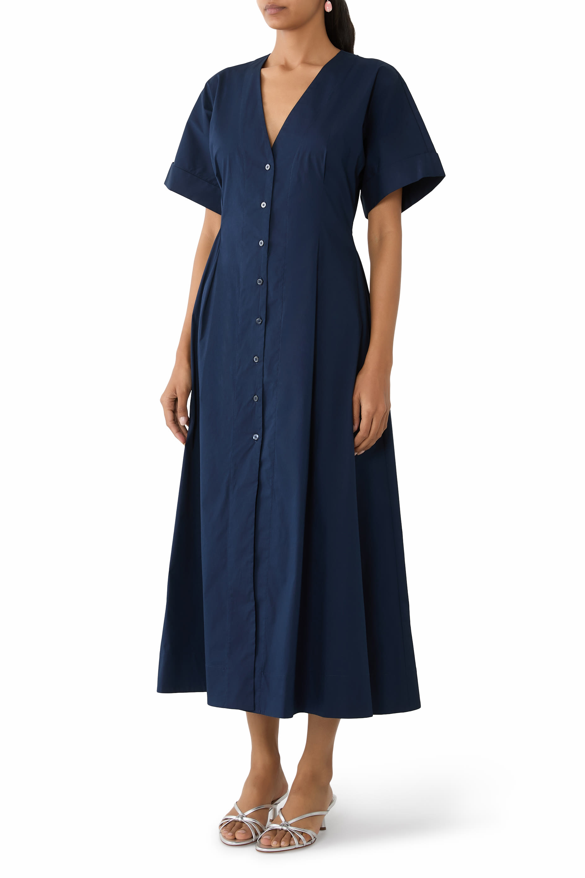 Elle Cotton-Blend Midi Dress