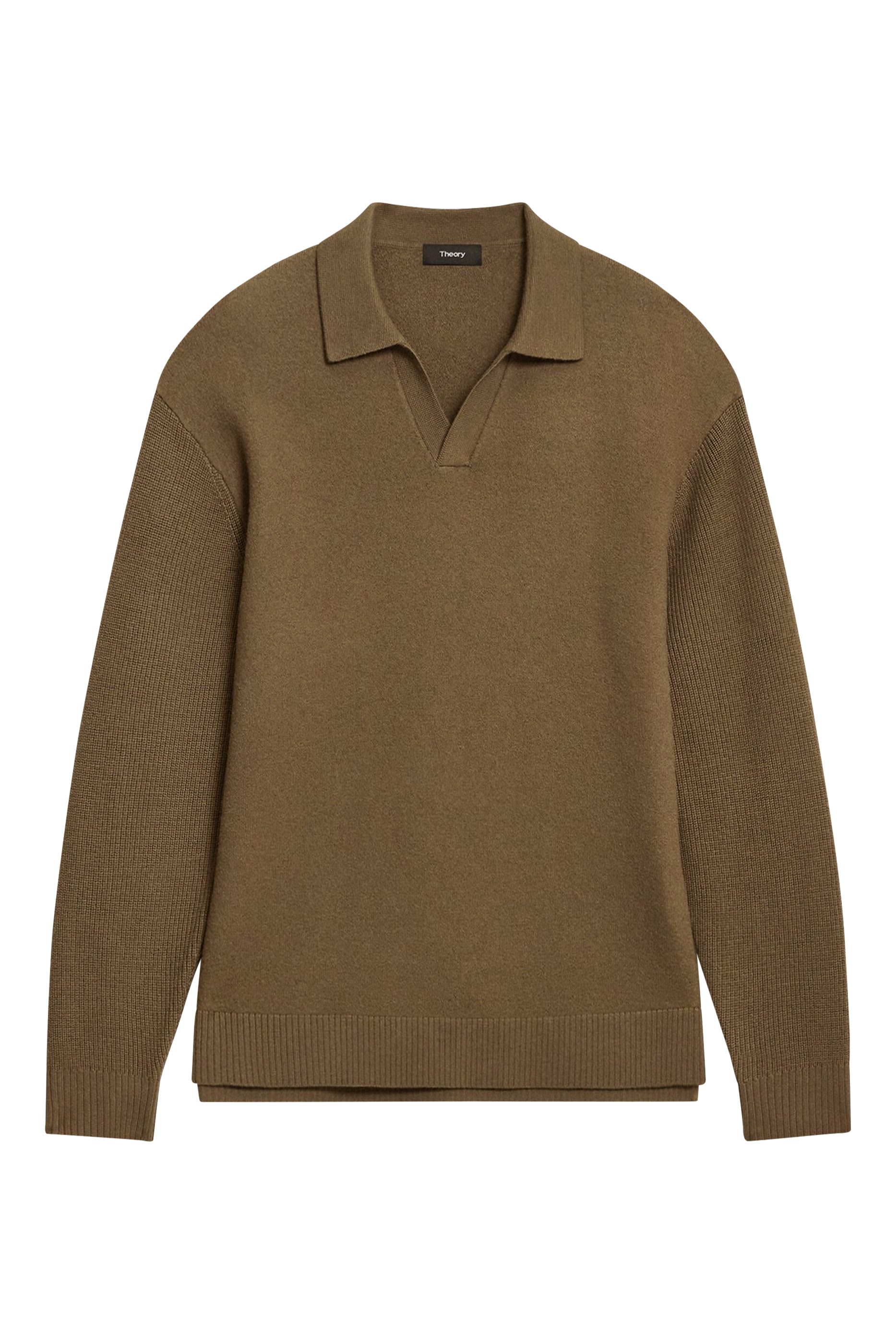 Open Collar Polo Sweater