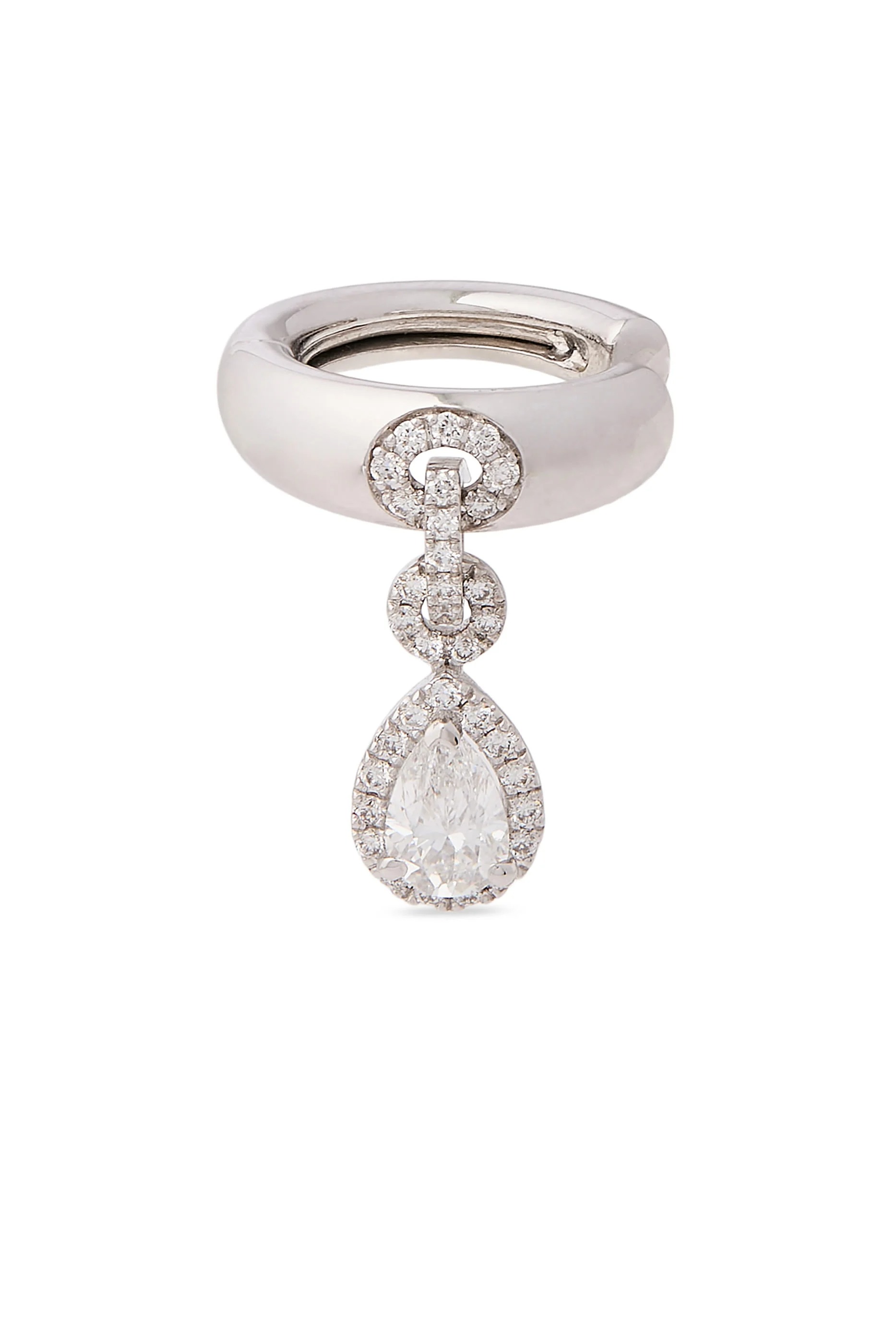 Chaines Ear Cuff, 18K White Gold & Diamonds