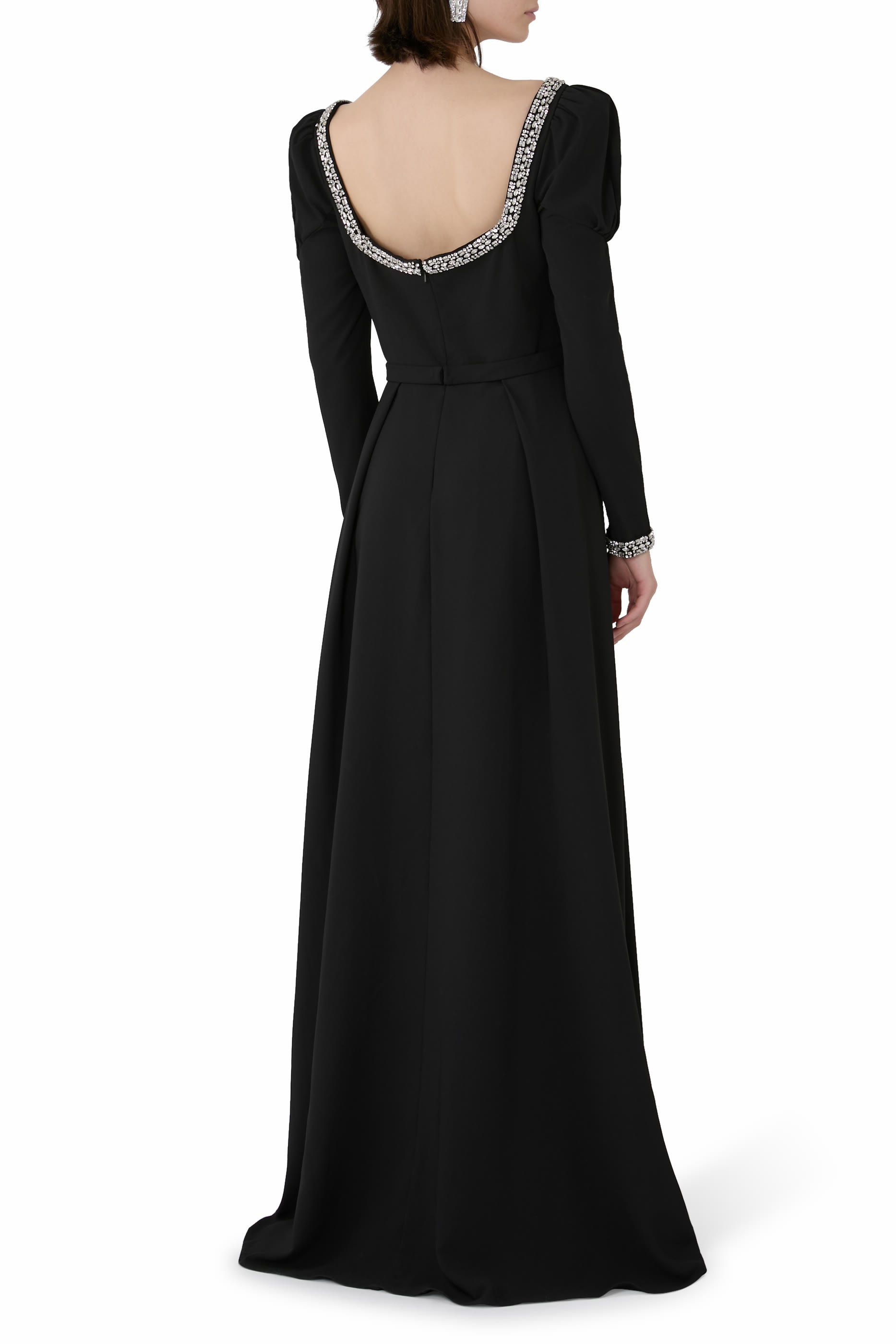 Crystal Long Sleeves Gown