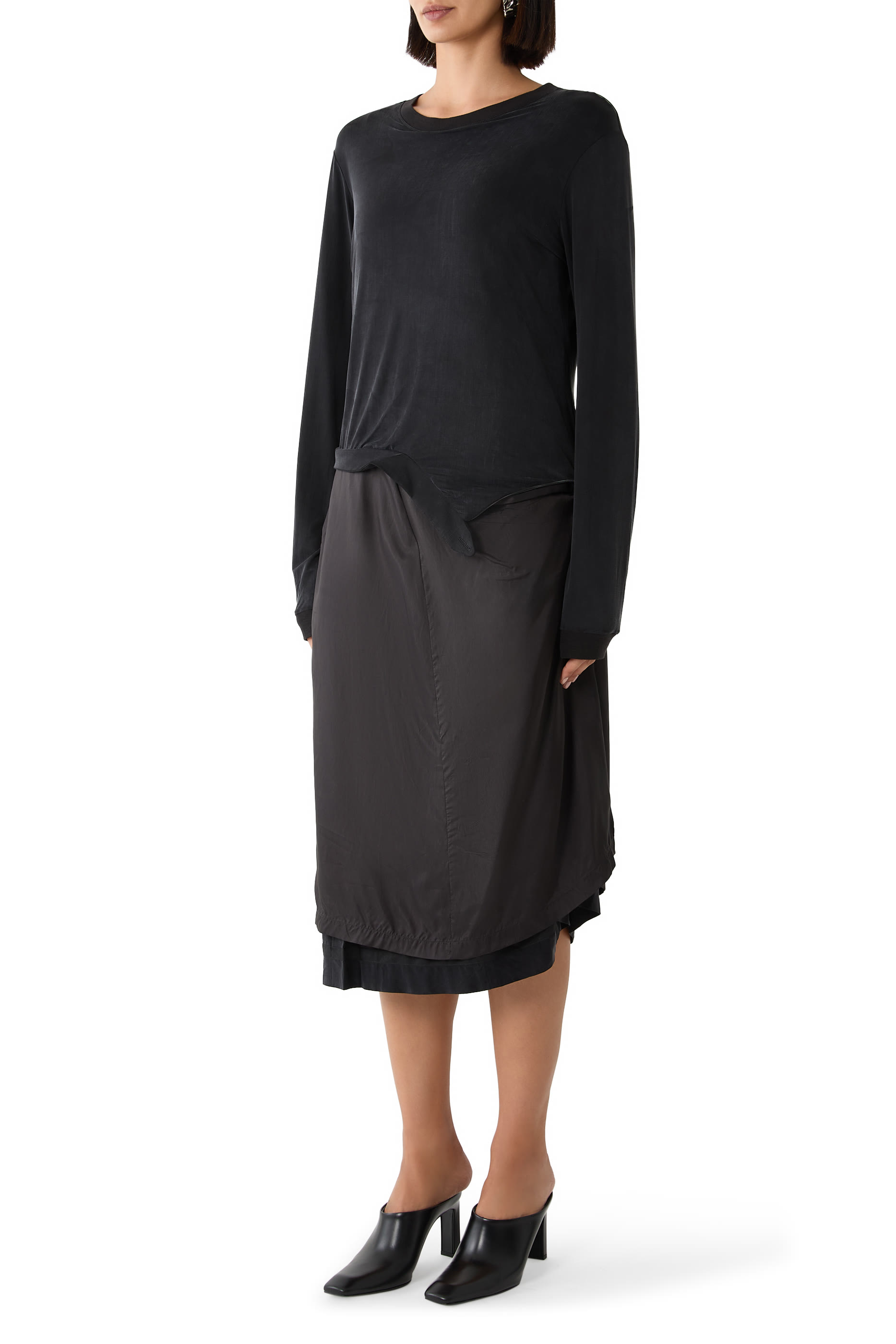 Draped Midi Dress 