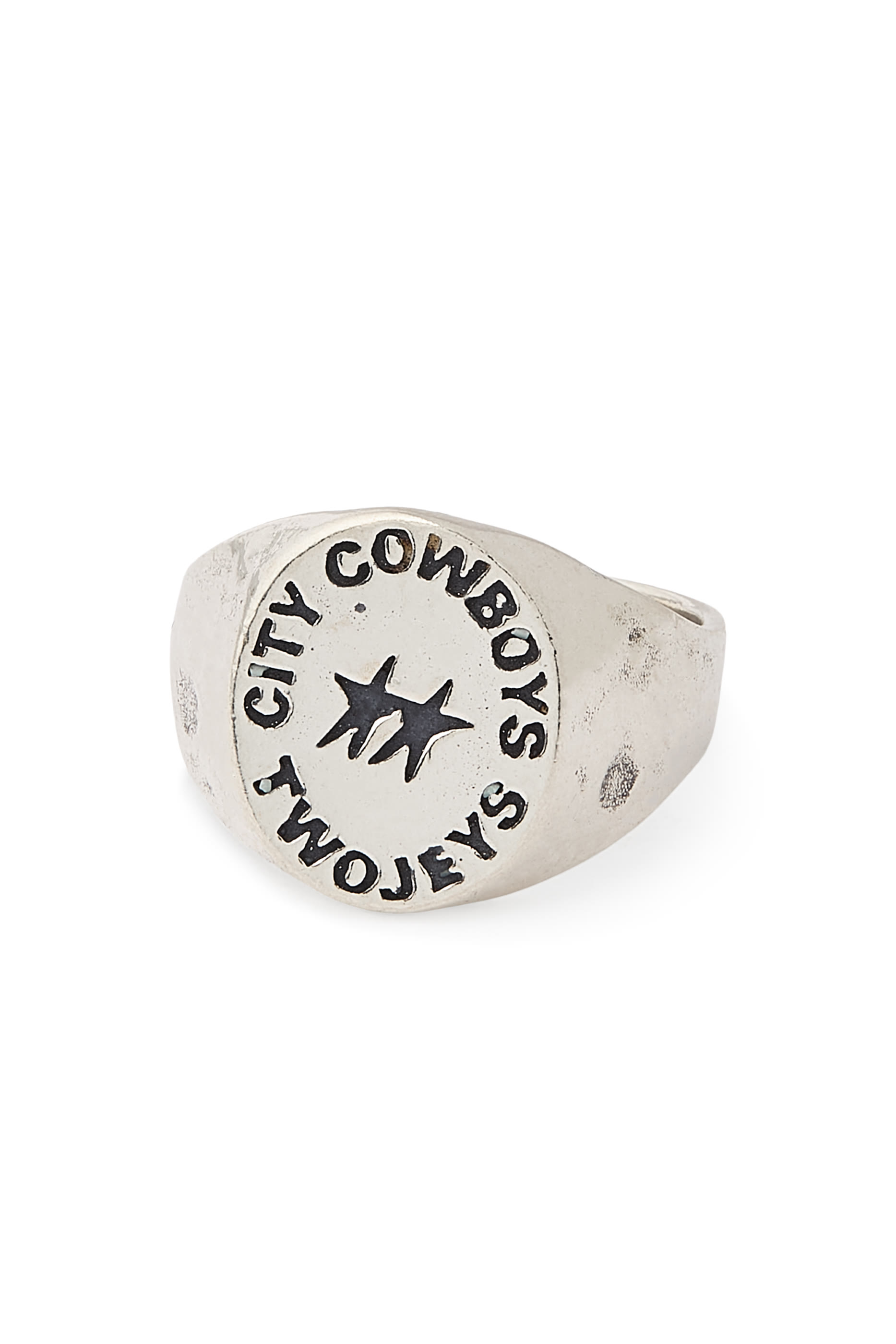  Ignorant Cowboy Signet, 925 Sterling Silver