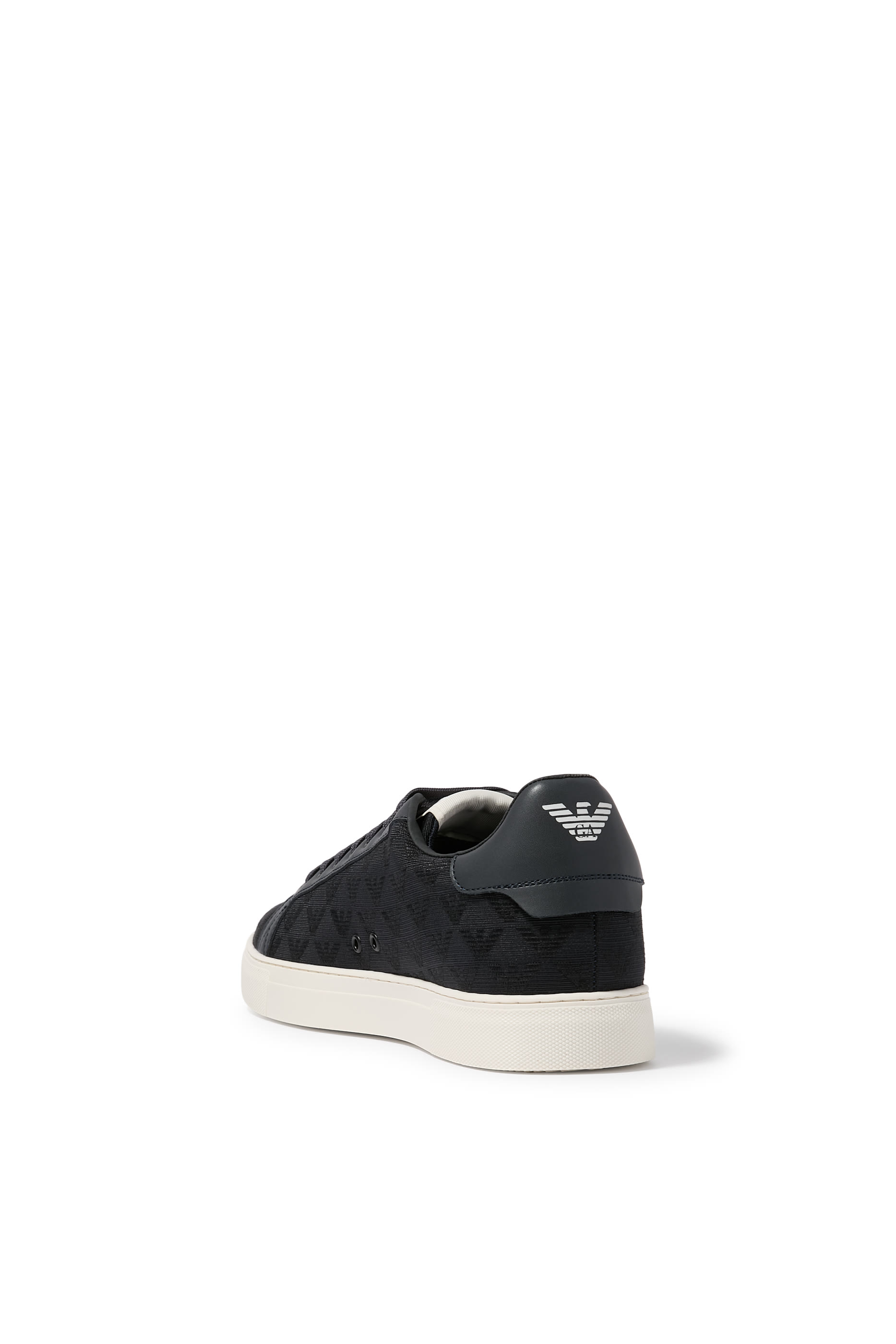  Nylon Sneakers with Jacquard All-Over Eagle Logo