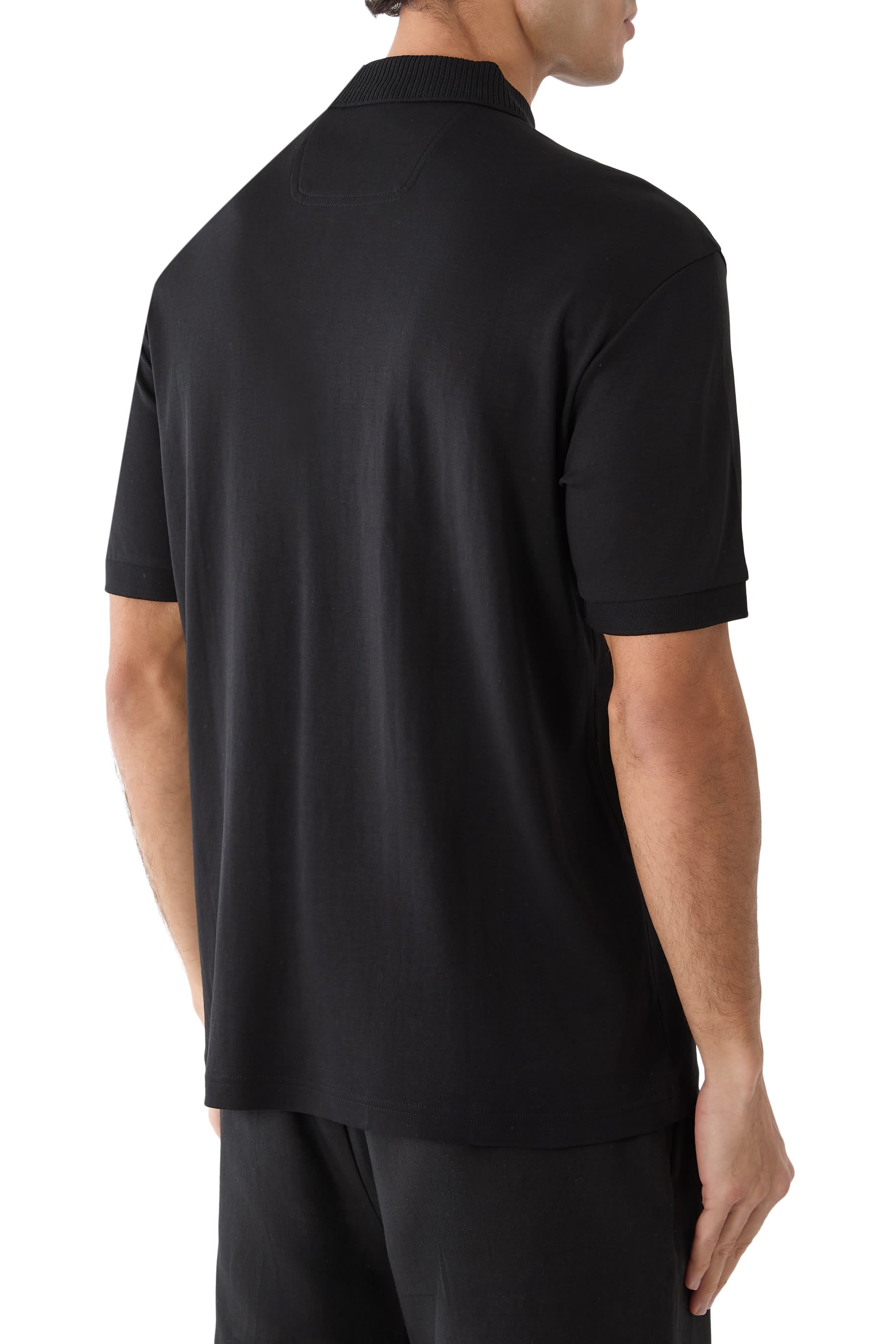 Striped Trim Polo Shirt