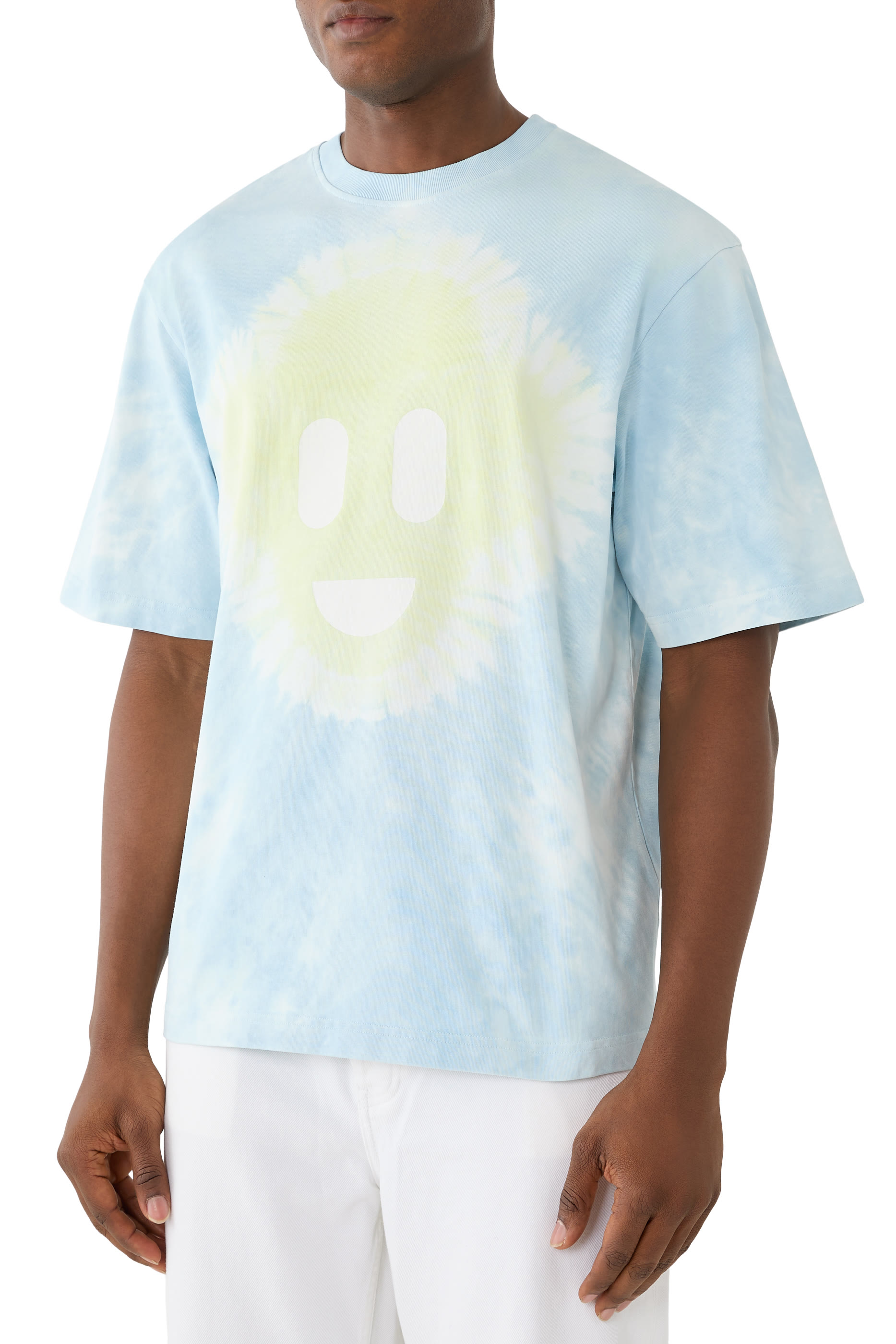 Tie-Dye Oversized CC Smile T‑Shirt