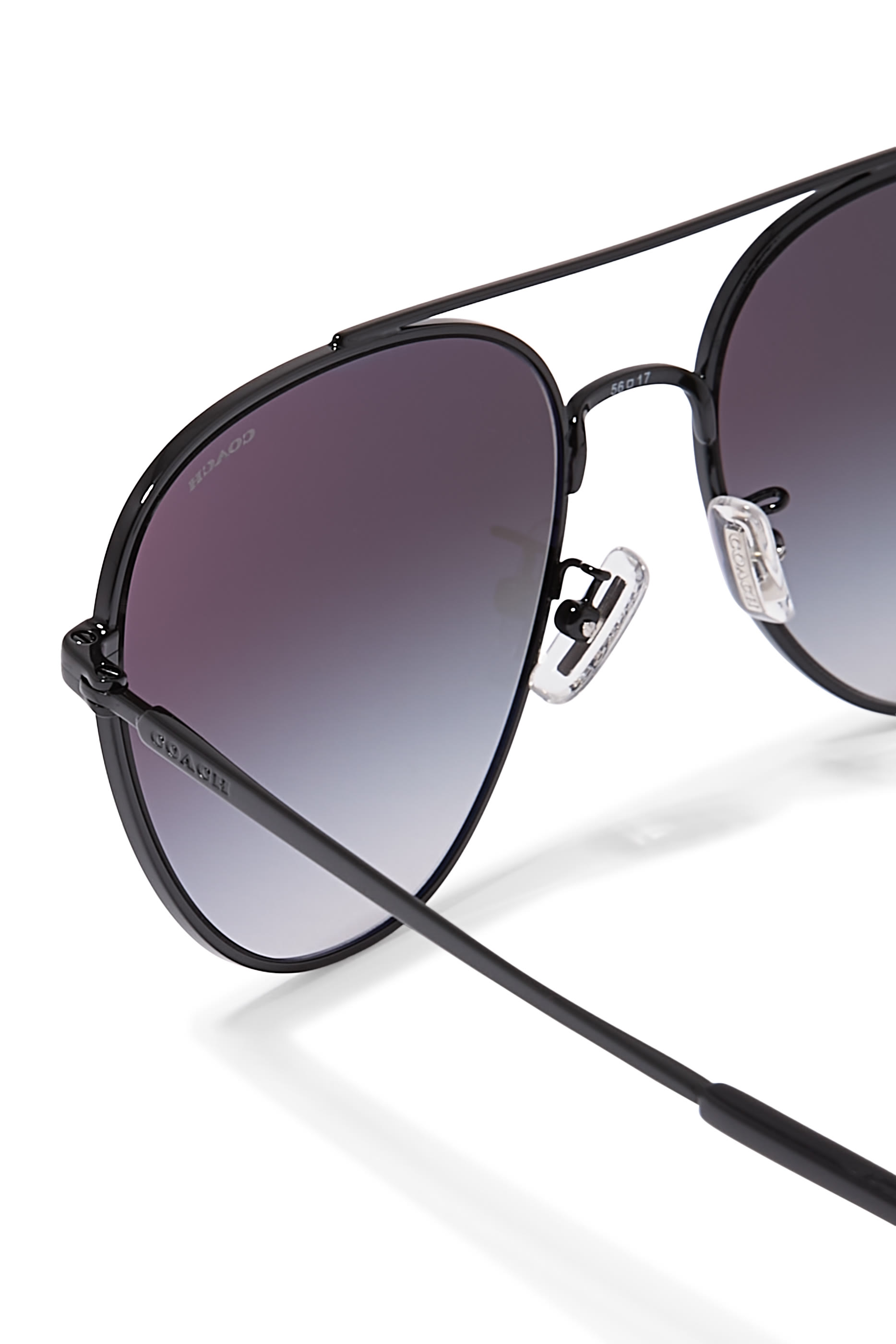 Pilot Aviator Frame C Logo Temple Sunglasses