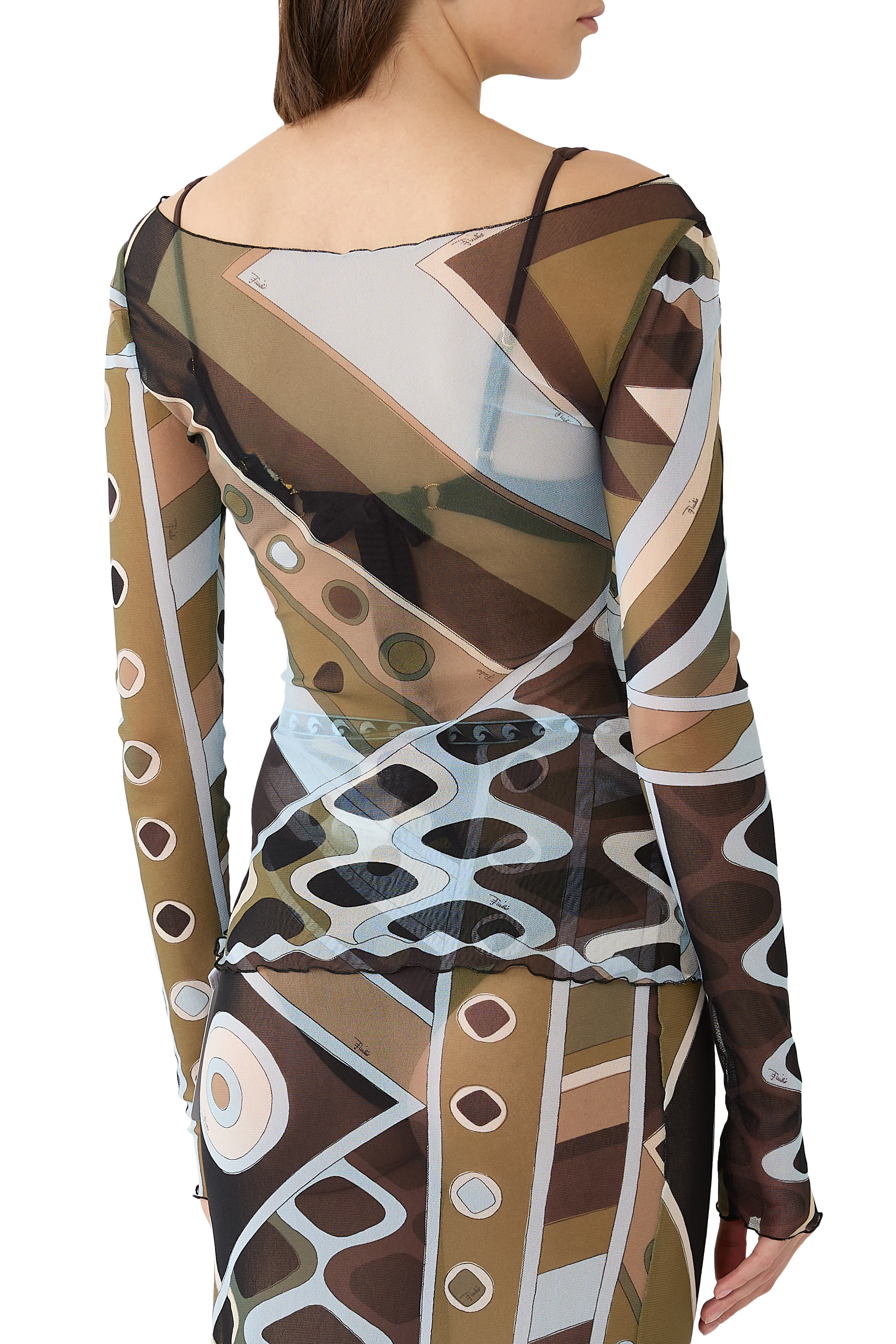 Vivara Print Tulle Top 