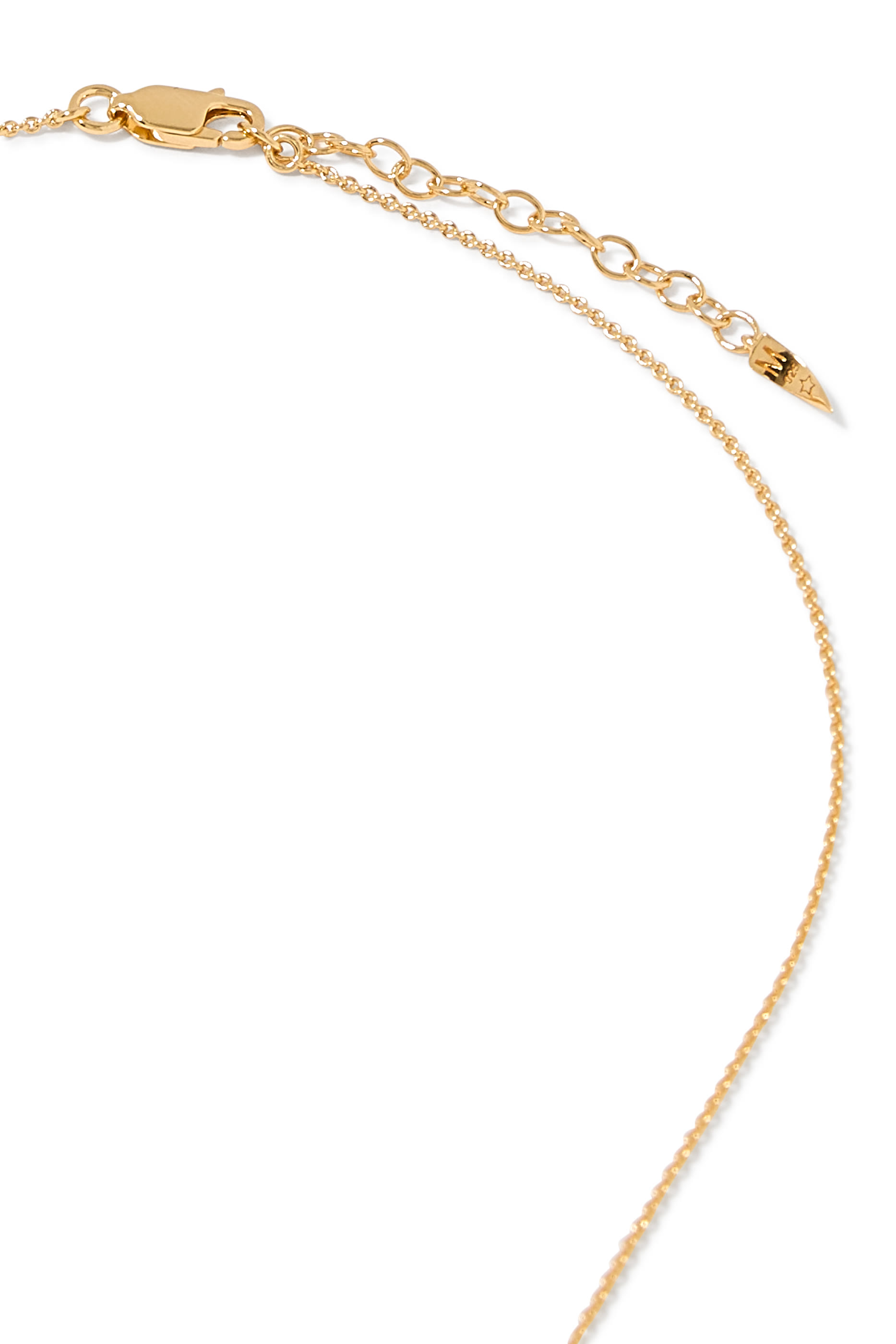 Curly Molten Mini Initial Necklace - H, 18k Recycled Gold Vermeil on Recycled Sterling Silver