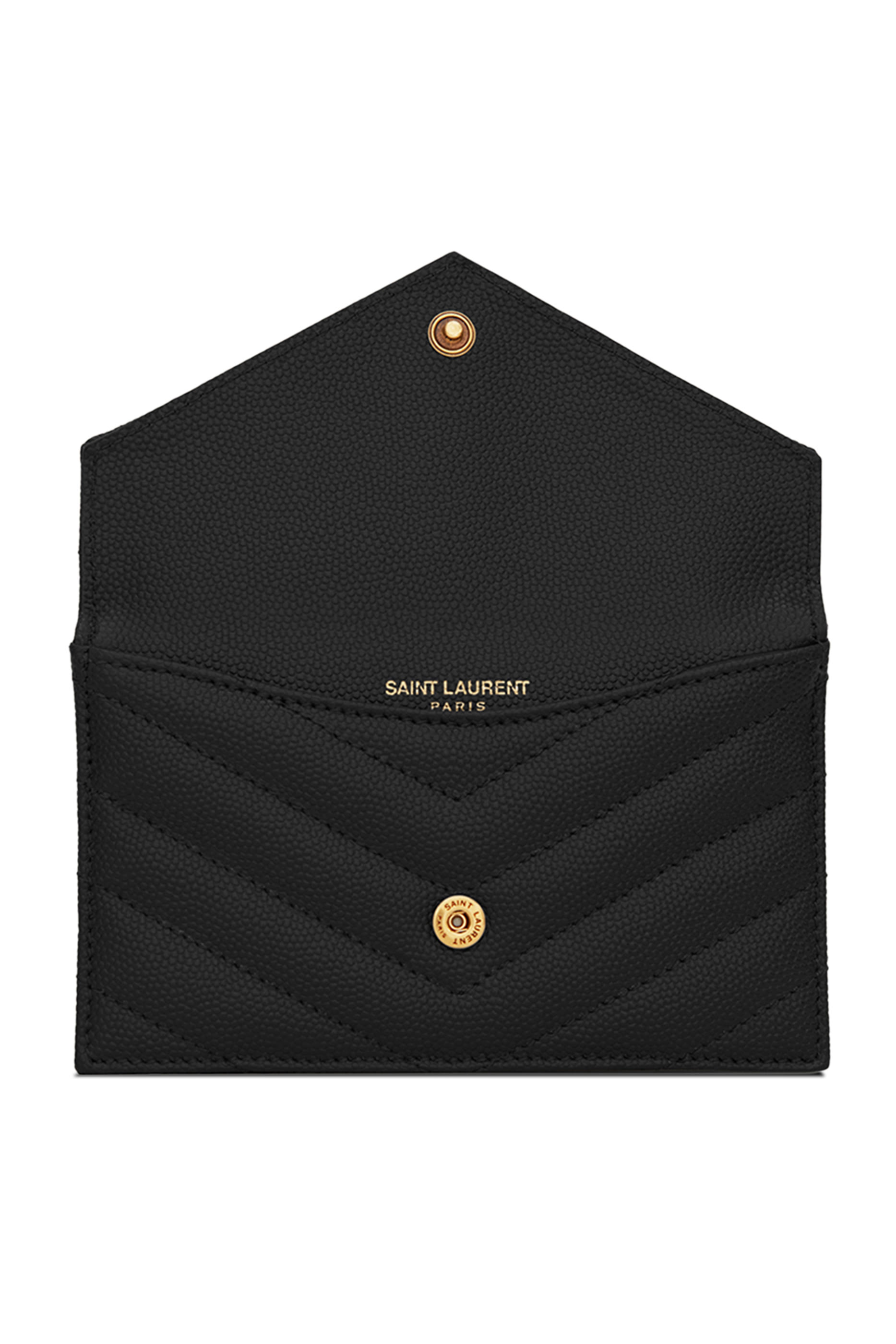 Cassandre Matelassé Fragments Flap Card Case in Grain De Poudre Leather