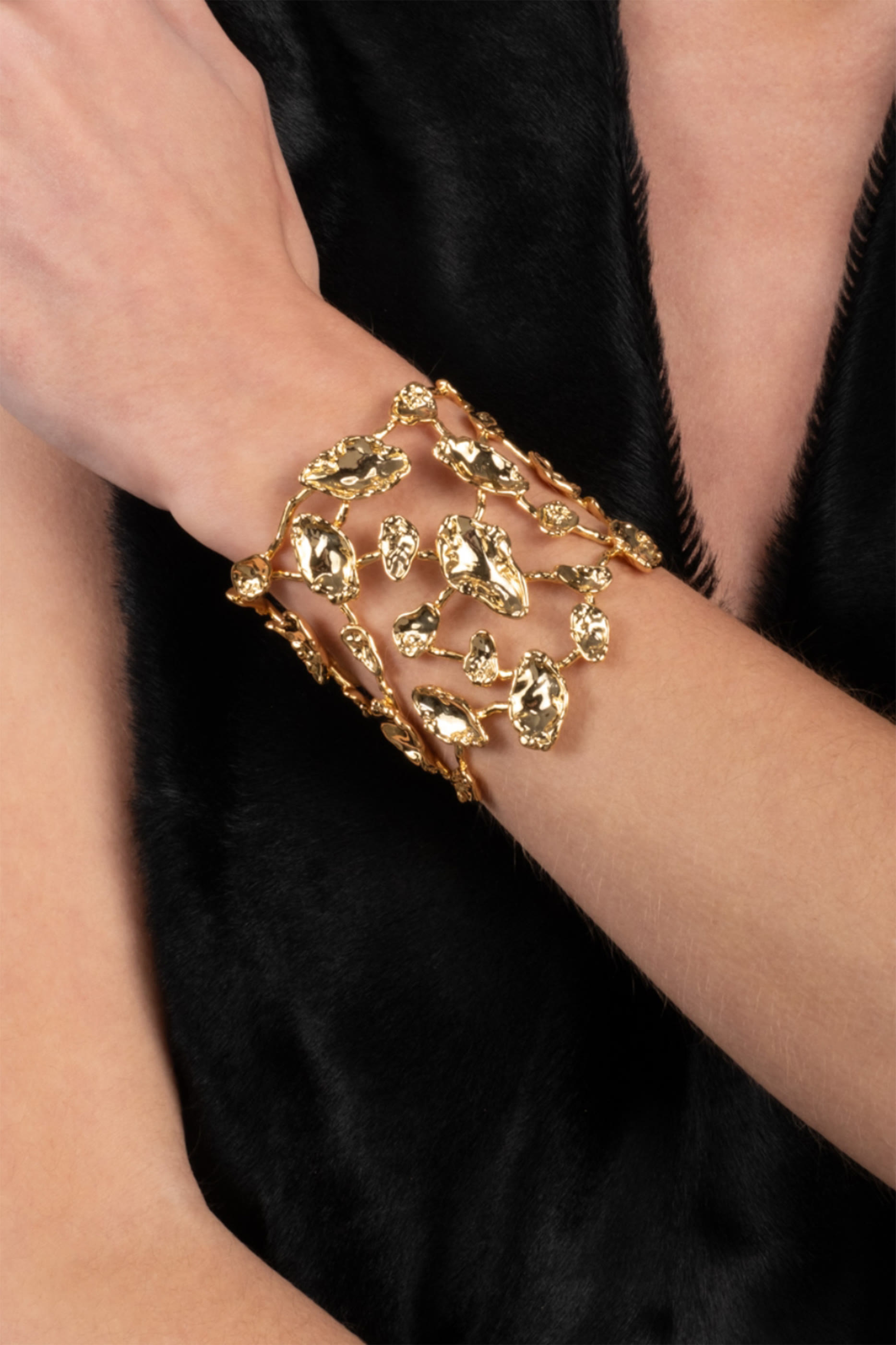 Brut Mosaic Wide Cuff Bracelet