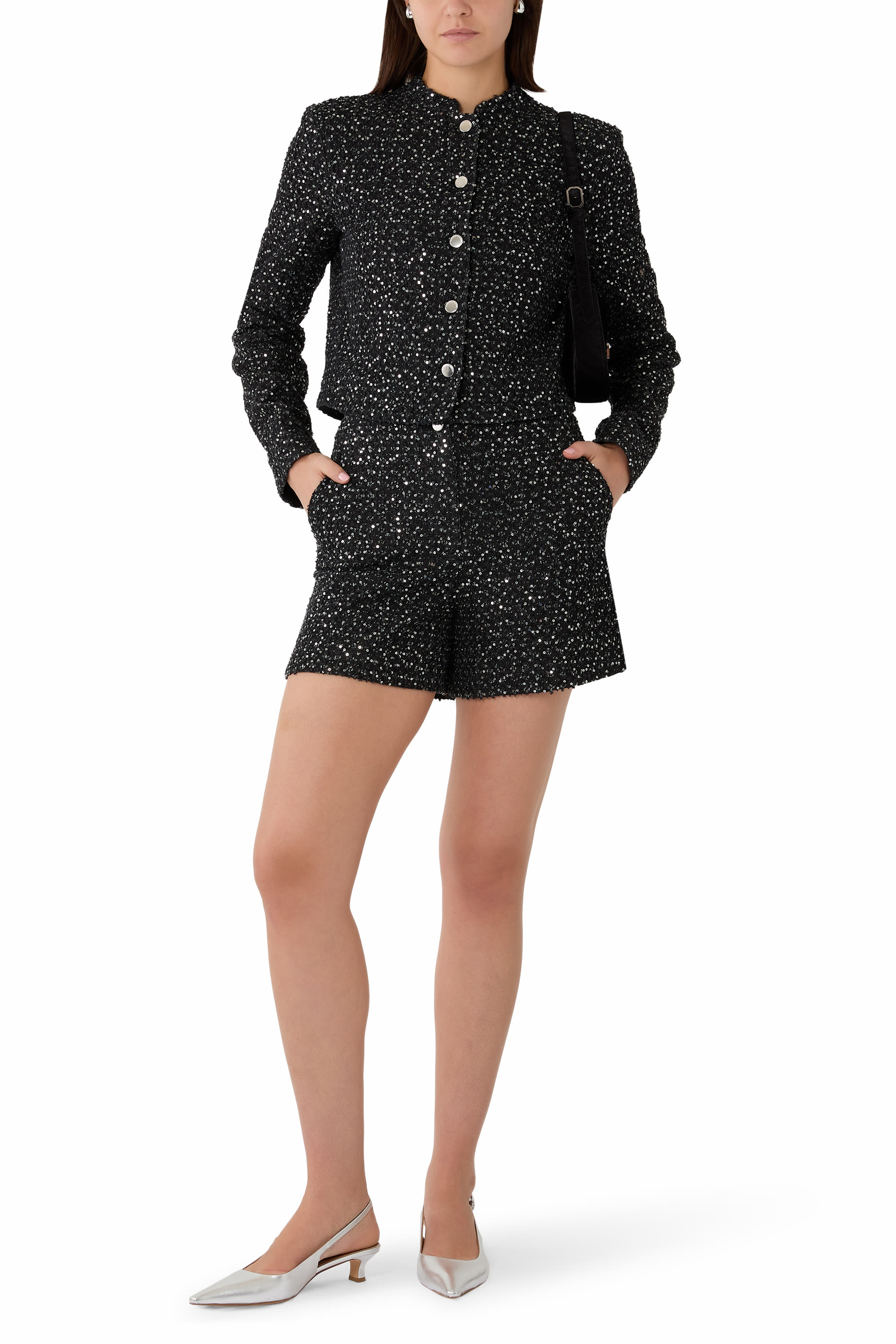 Embroidered Sequins Shorts 