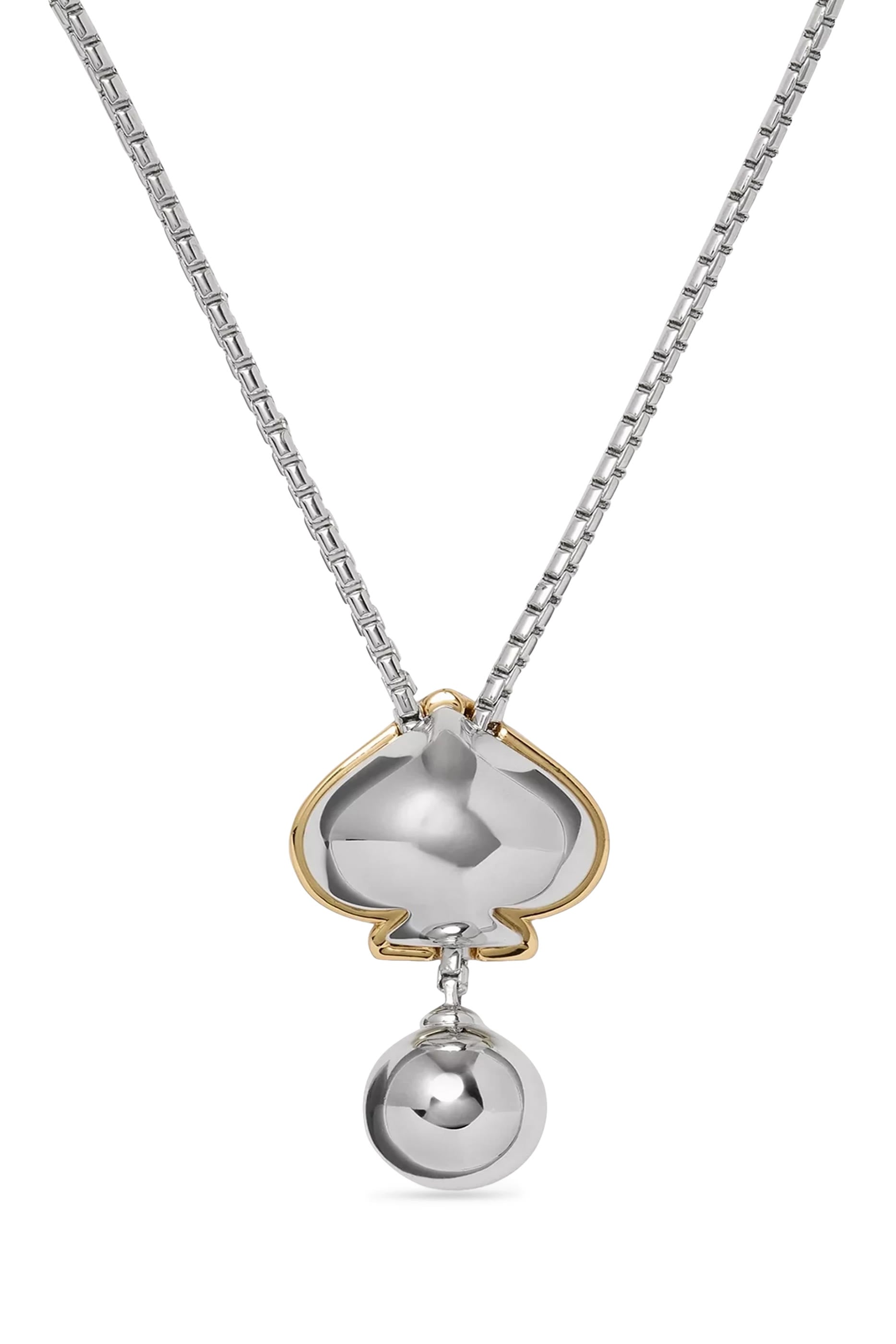 Sculpted Spade Lariat Necklace
