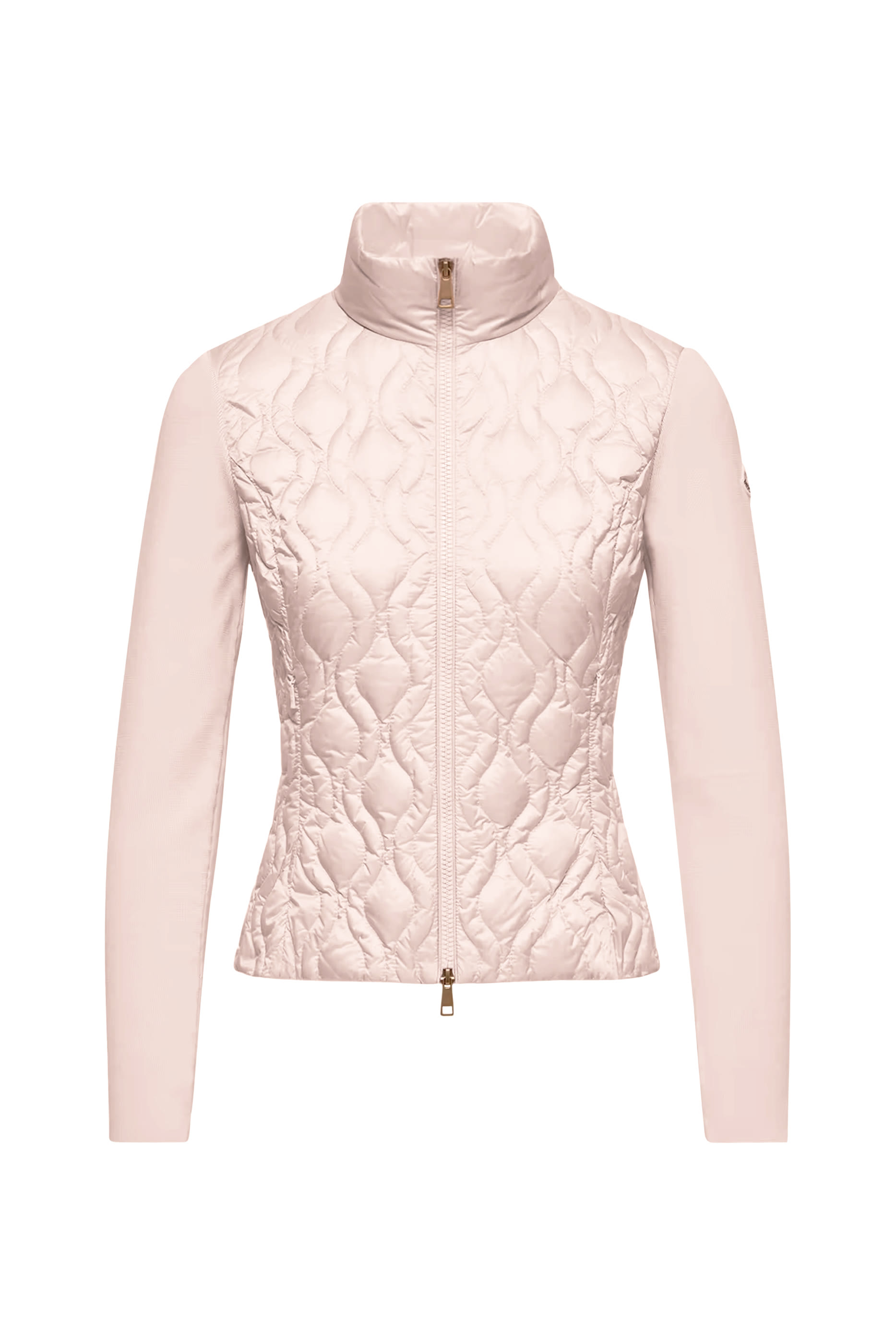  Cotton Padded Zip-Up Cardigan
