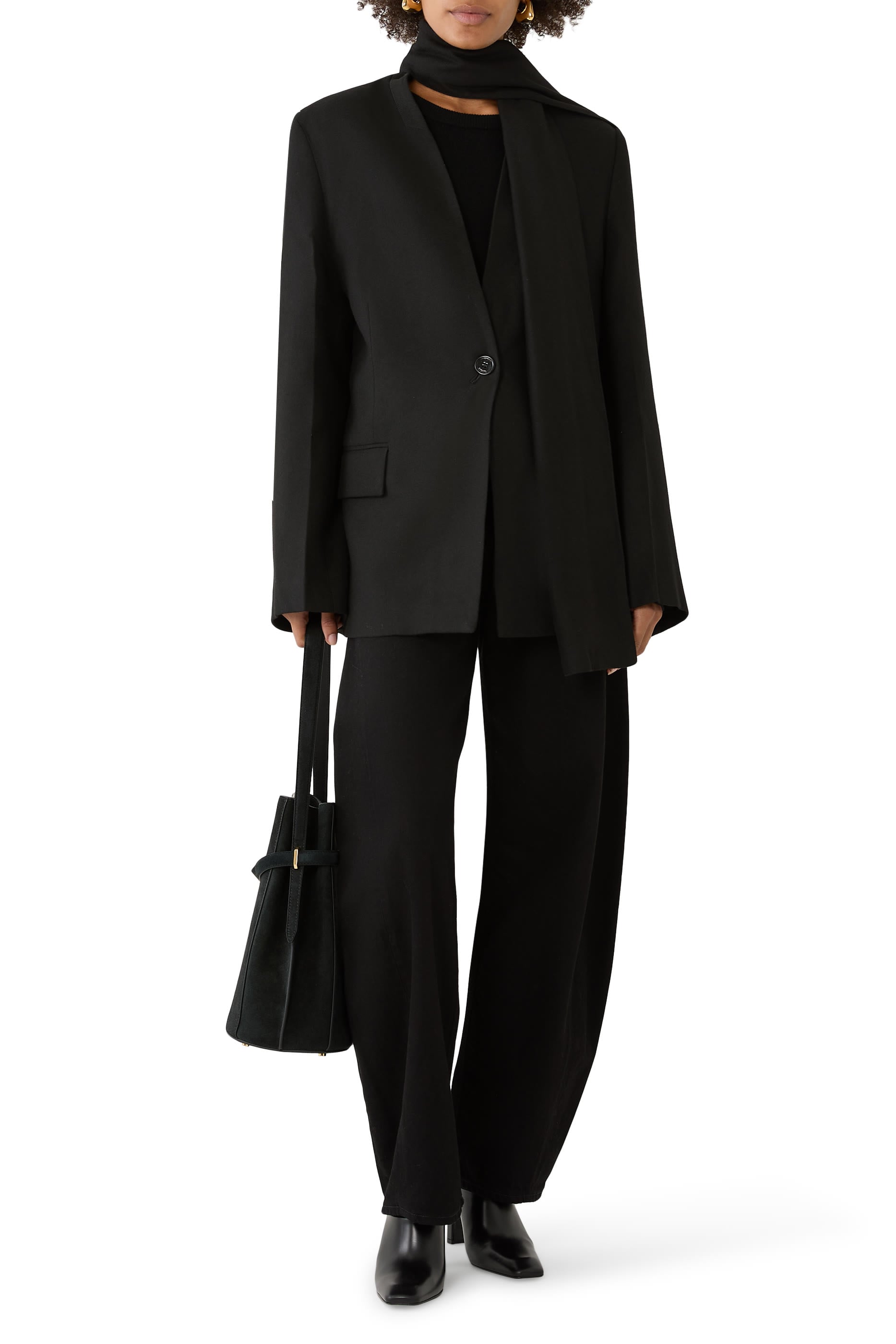 Scarf Lapel Blazer