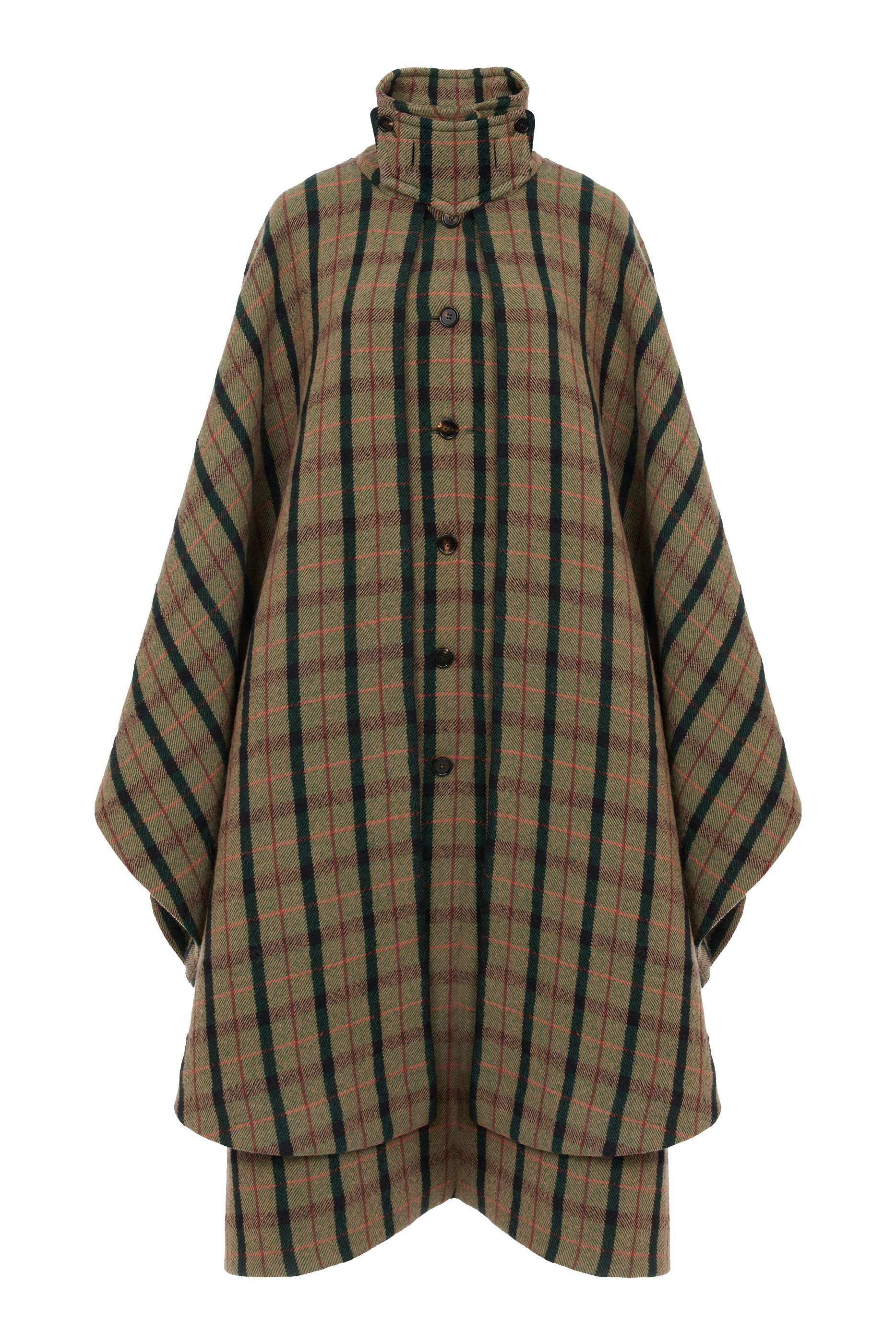 Layered Long Cape Coat 
