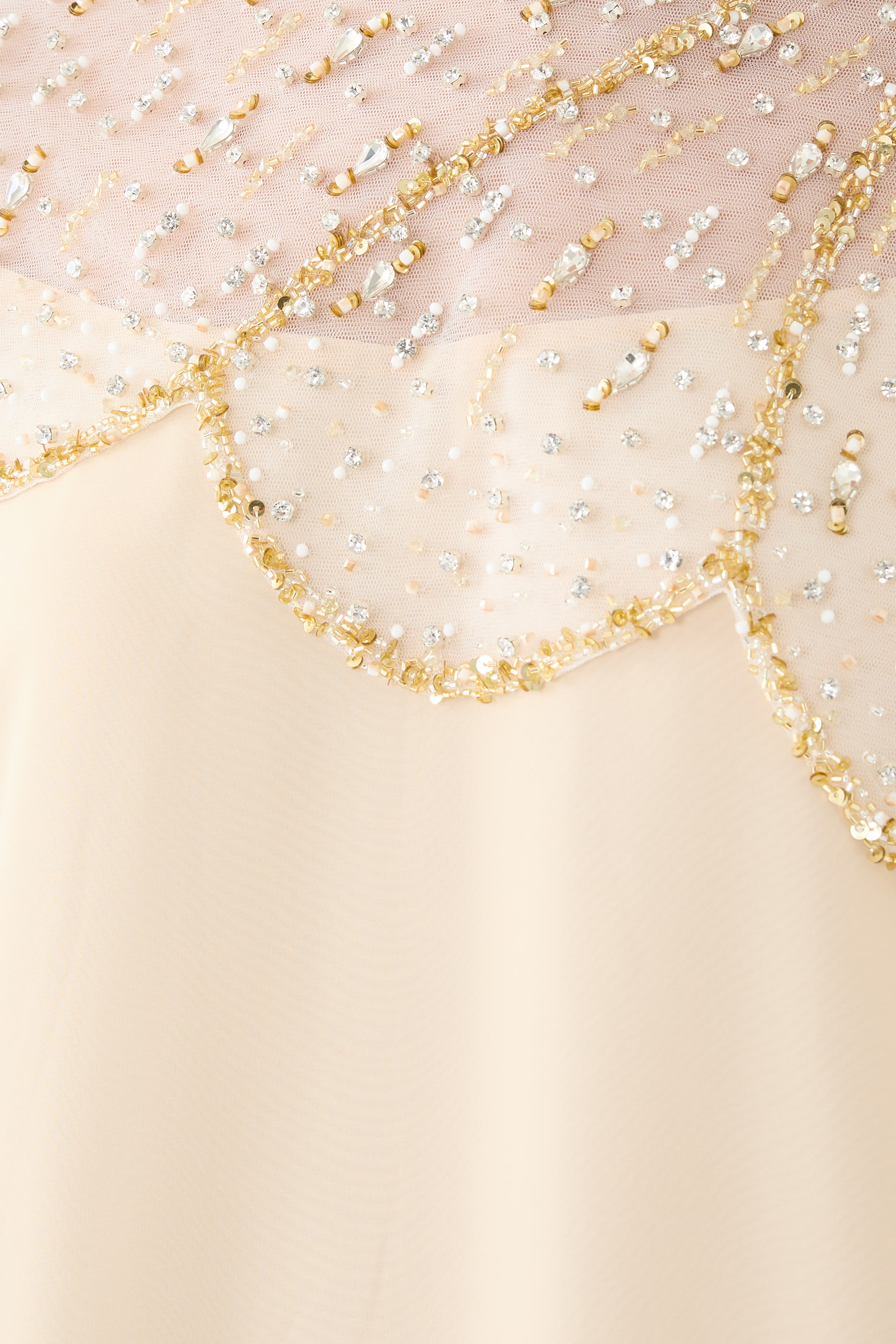 Scalloped Embellished Maxi Dress