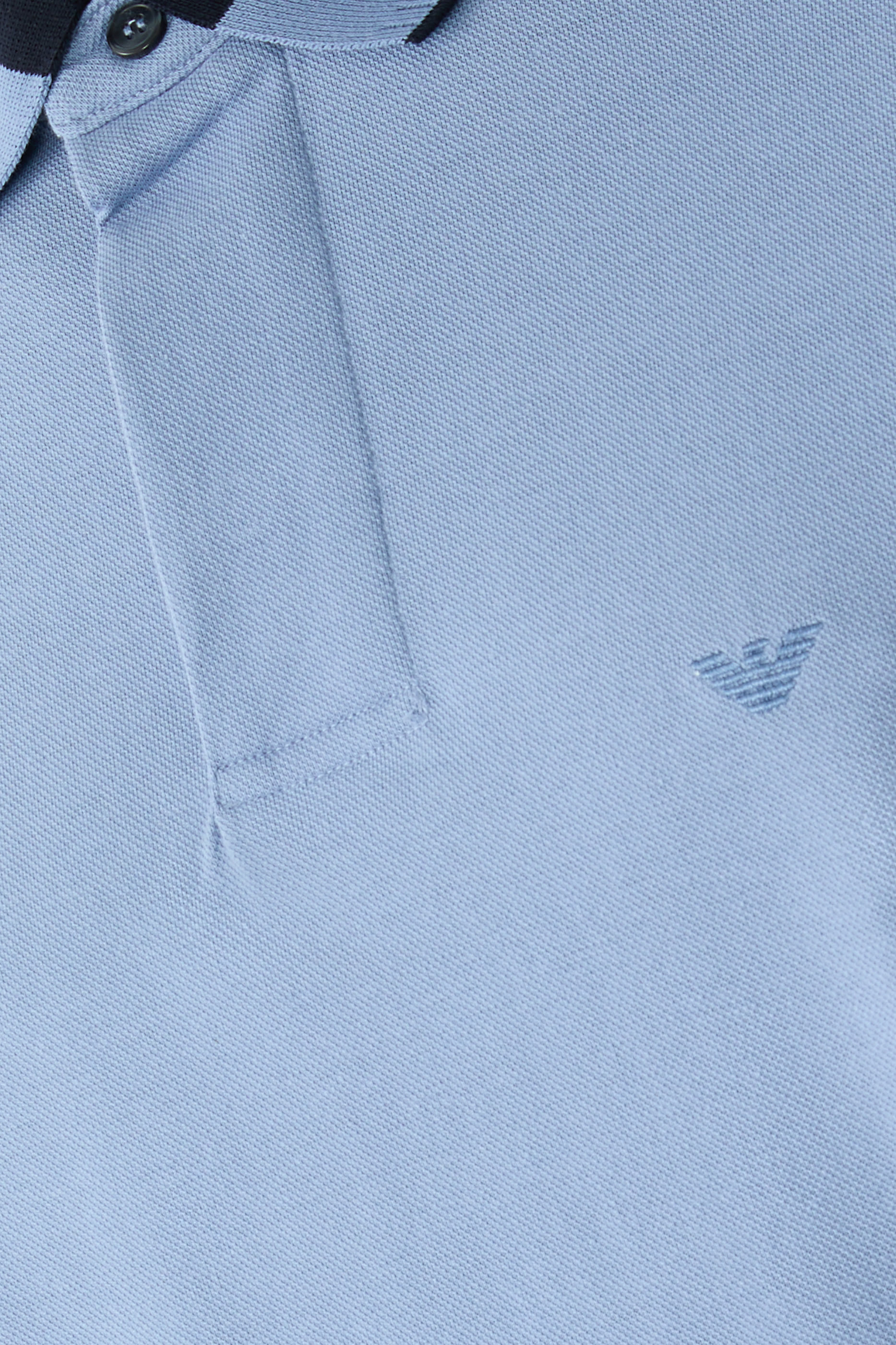 Logo Stripe Collar-Detail Polo Shirt