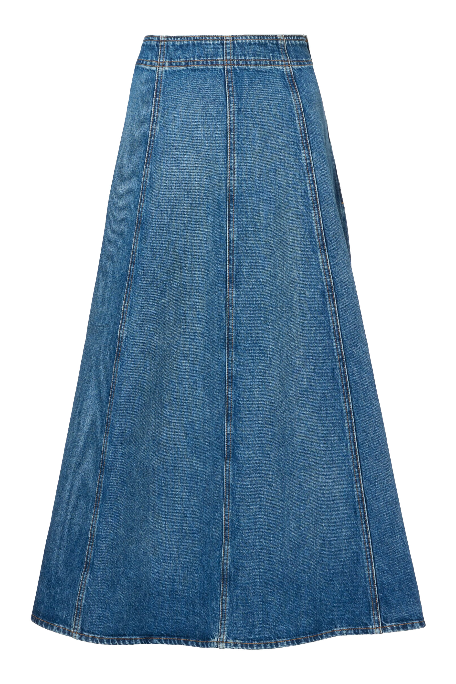 The Uma Midi Denim Skirt
