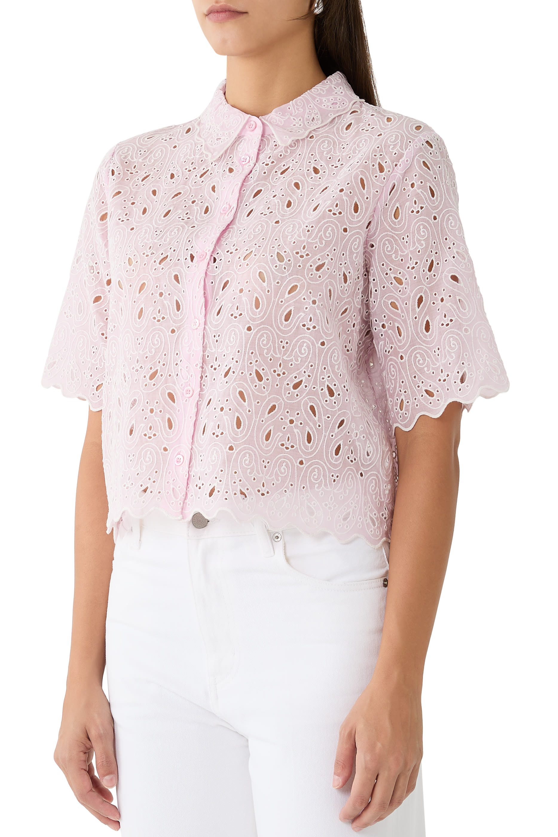 Paisley Eyelet Shirt 