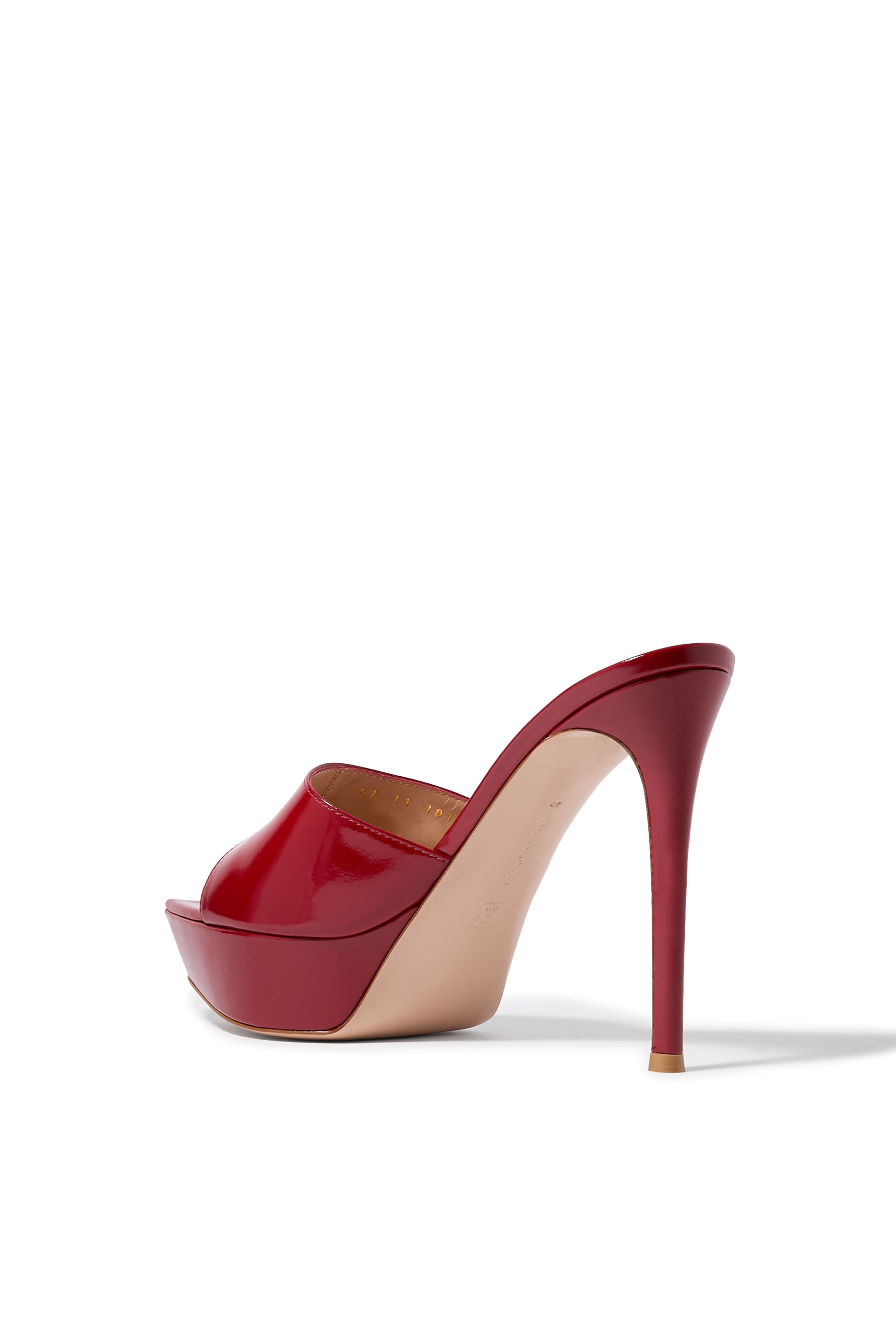 Dasha 85 Platform Mules in Patent Leather