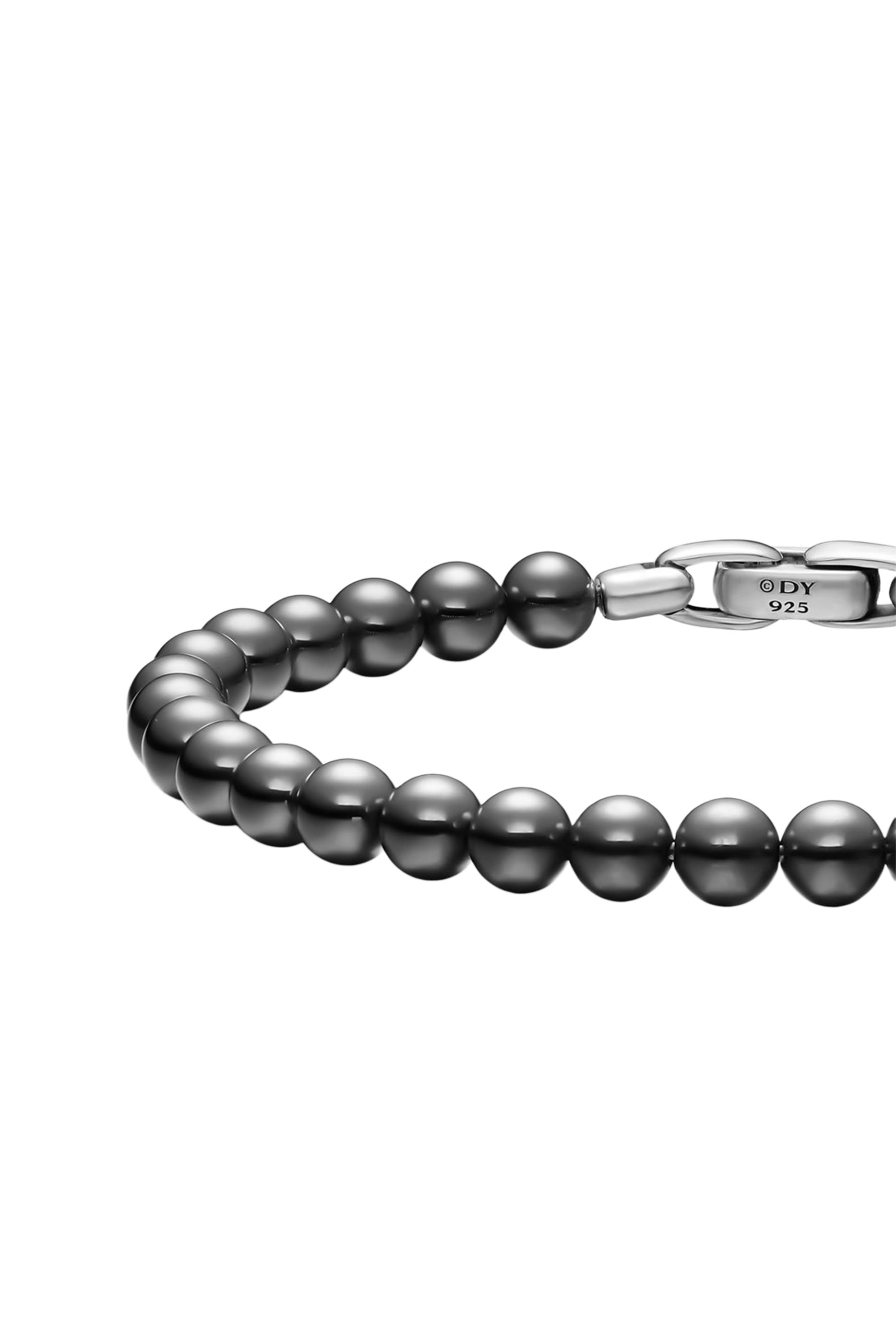 Spiritual Bracelet, Sterling Silver & Hematine Beads