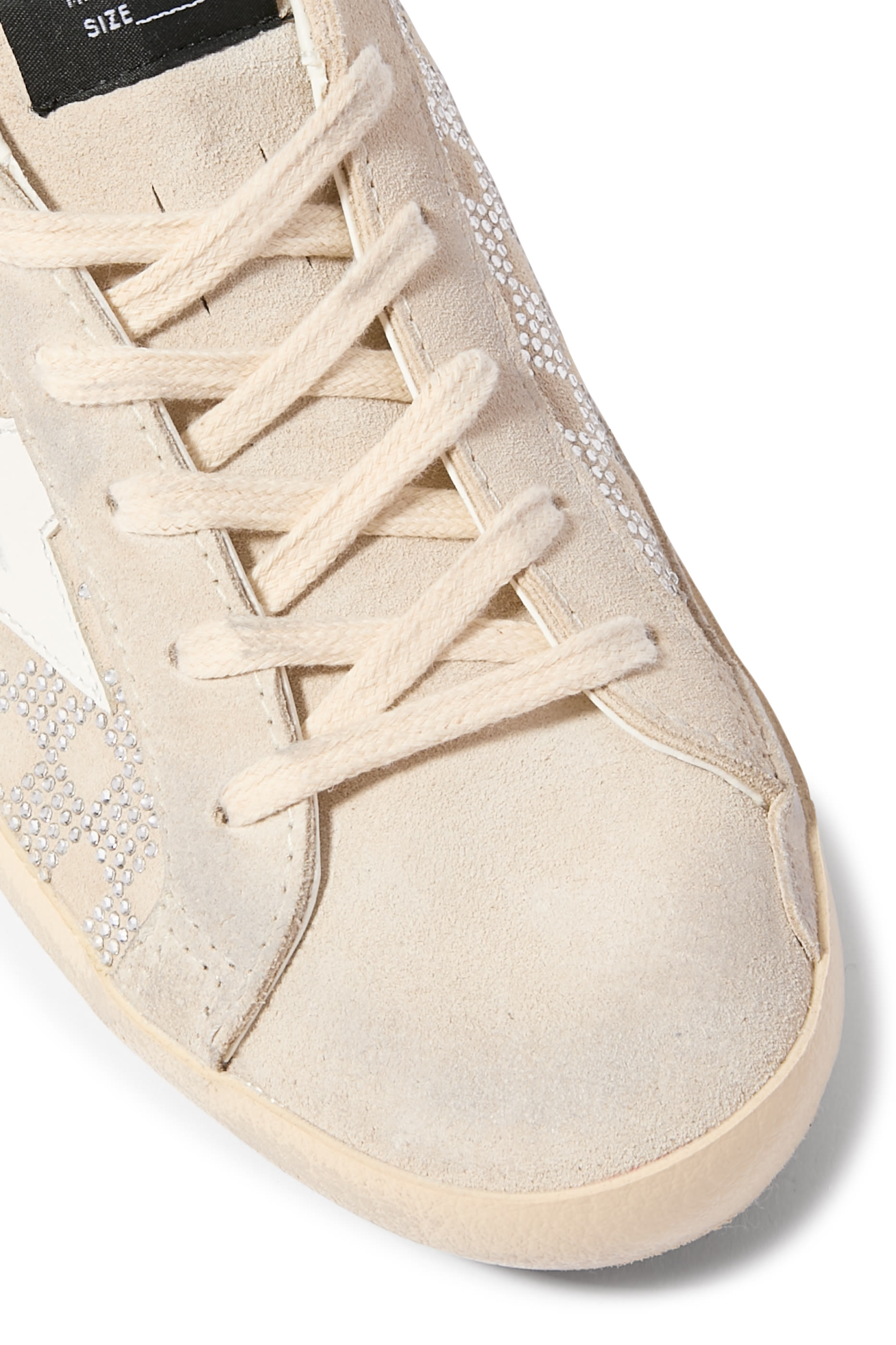 Super Star Classic Checkerboard Sneakers with Swarovski Crystals