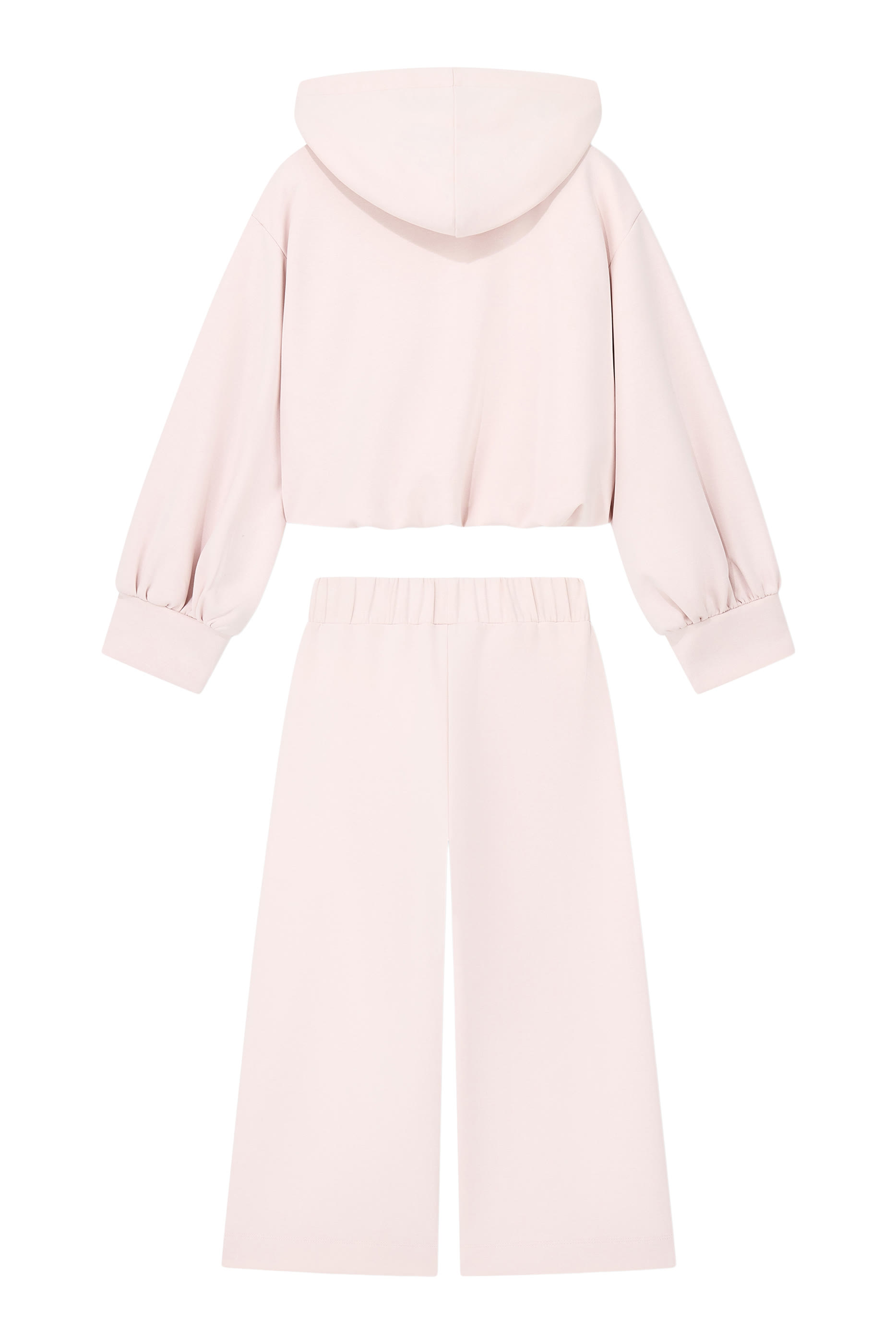 Kids  Jersey Tracksuit with Full-Zip Hoodie & Wide-Leg Pants 