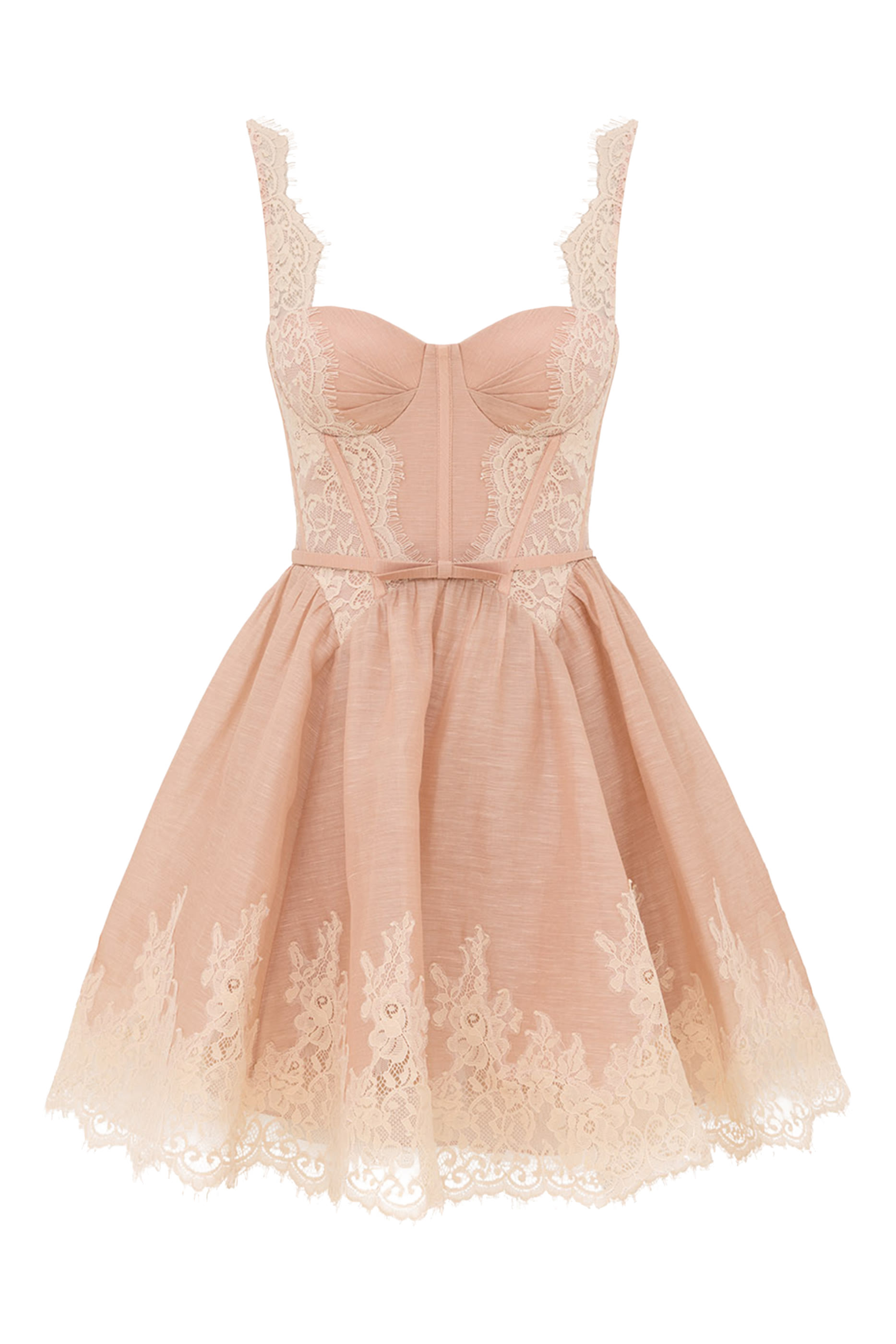  Valiant Lace Trim Mini Dress