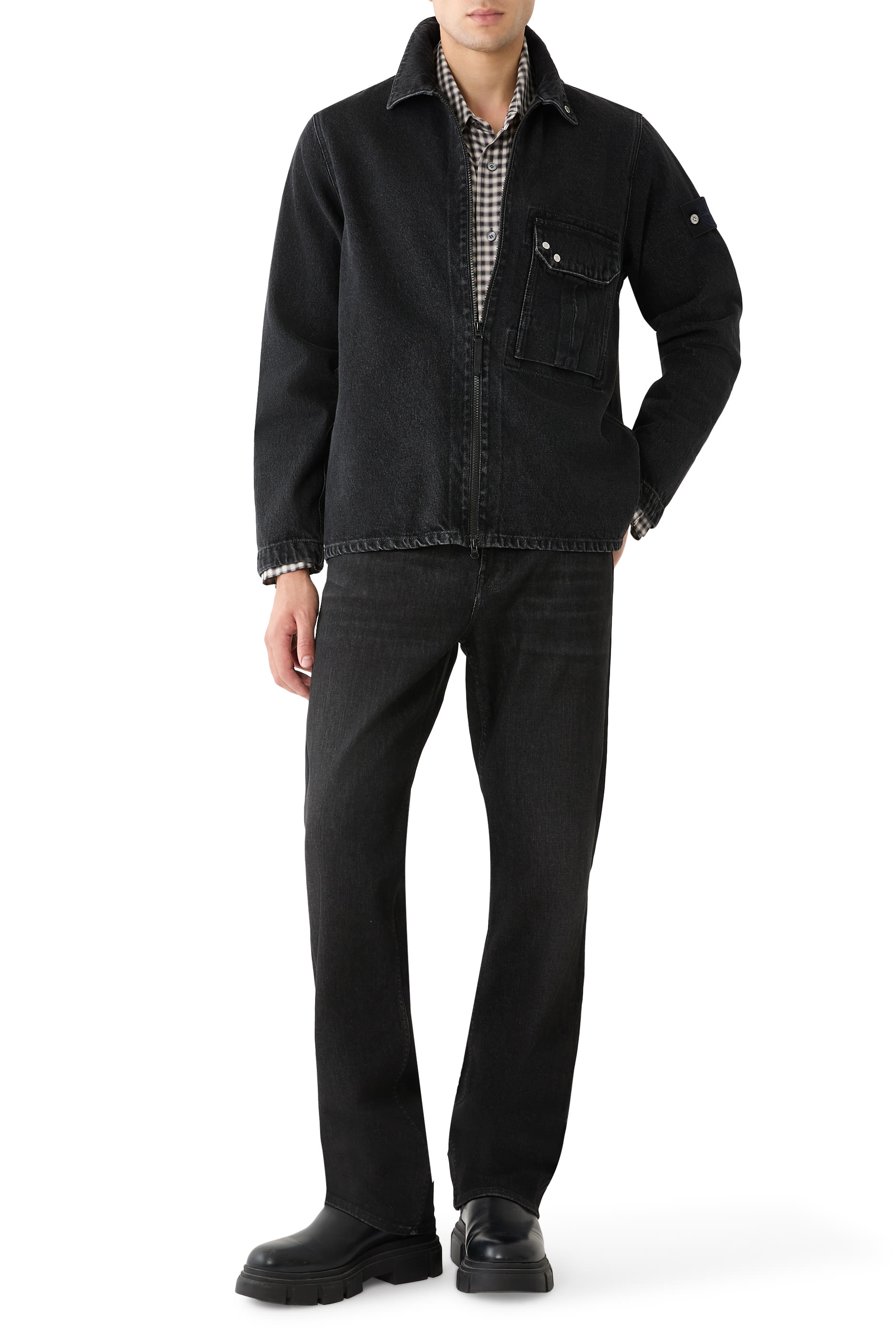 Logo Badge Zip-Fastening Overshirt