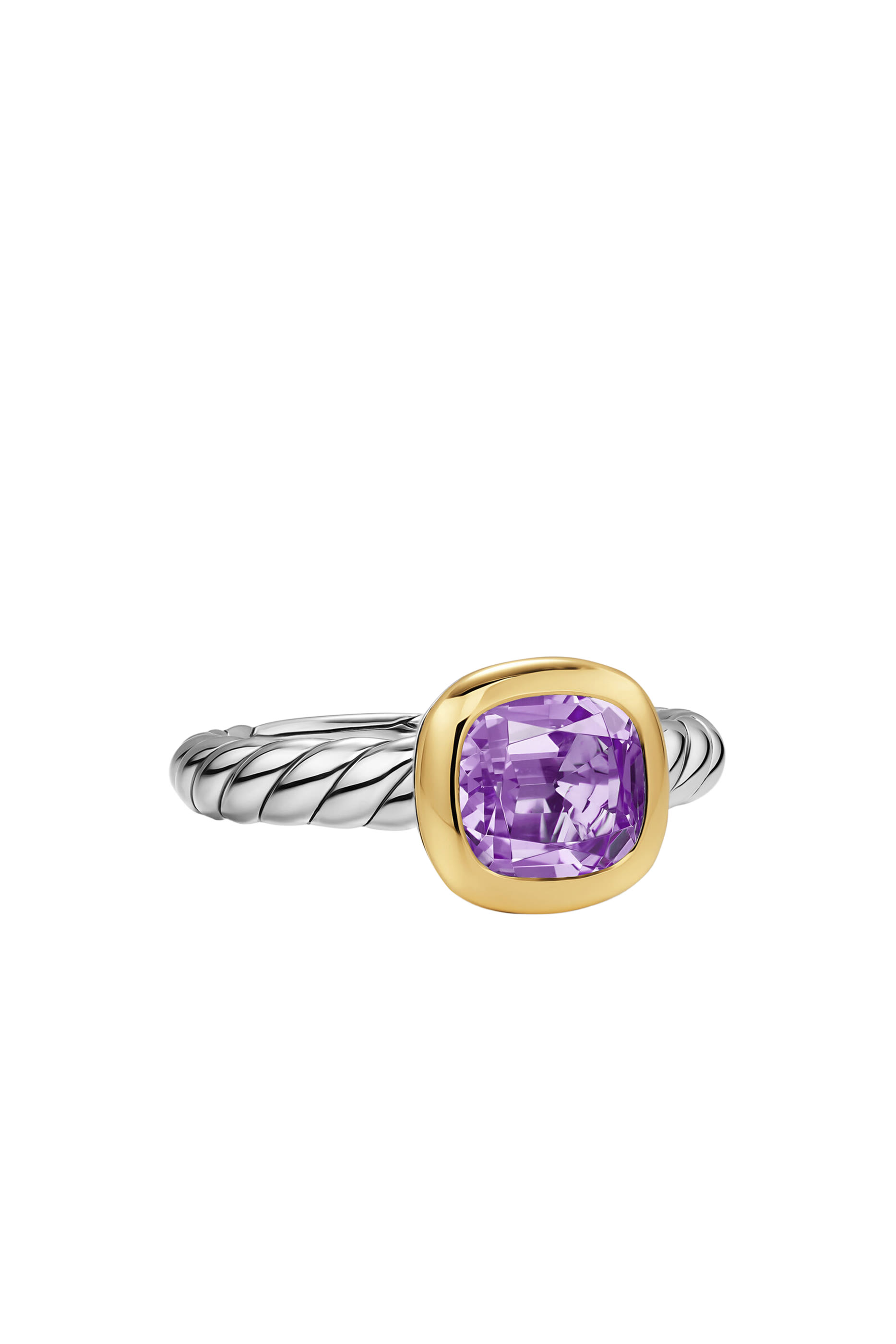 Mercer® Color Stone Ring, Sterling Silver with 18K Yellow Gold & Amethyst