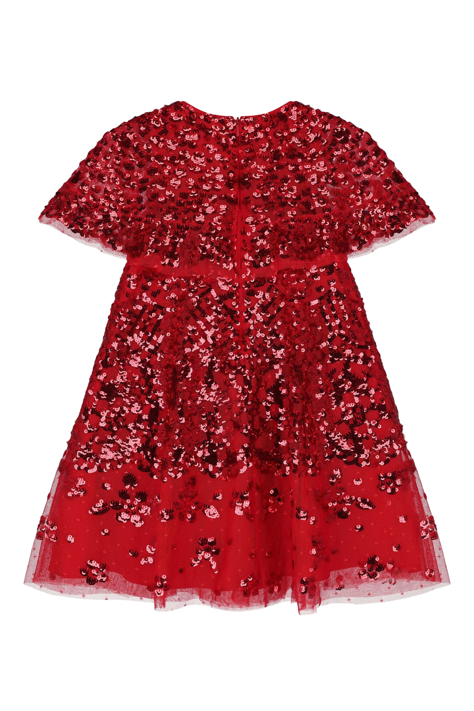Kids Snowdrop Cape Gown 