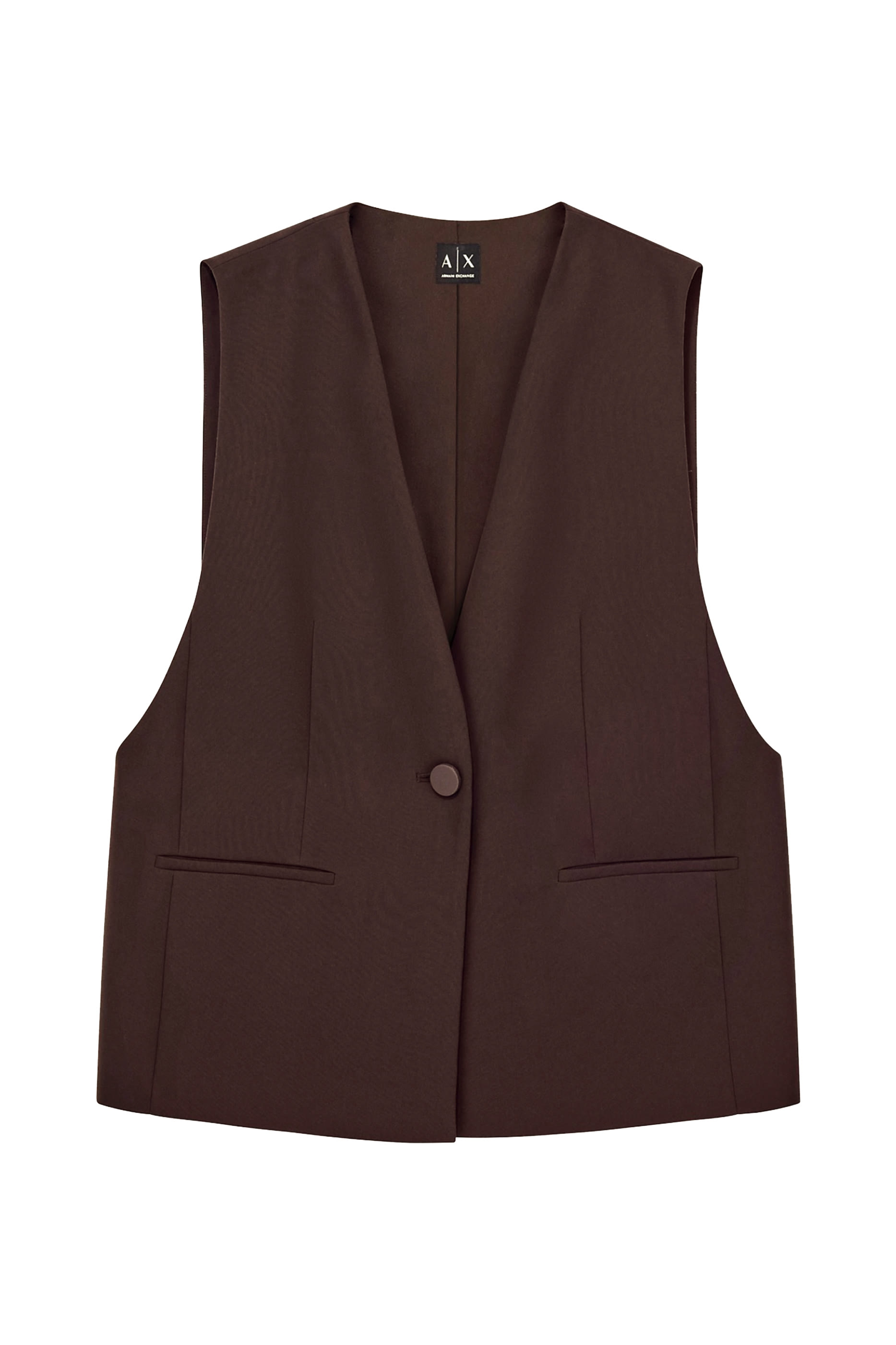 Single-Button Oversized Waistcoat