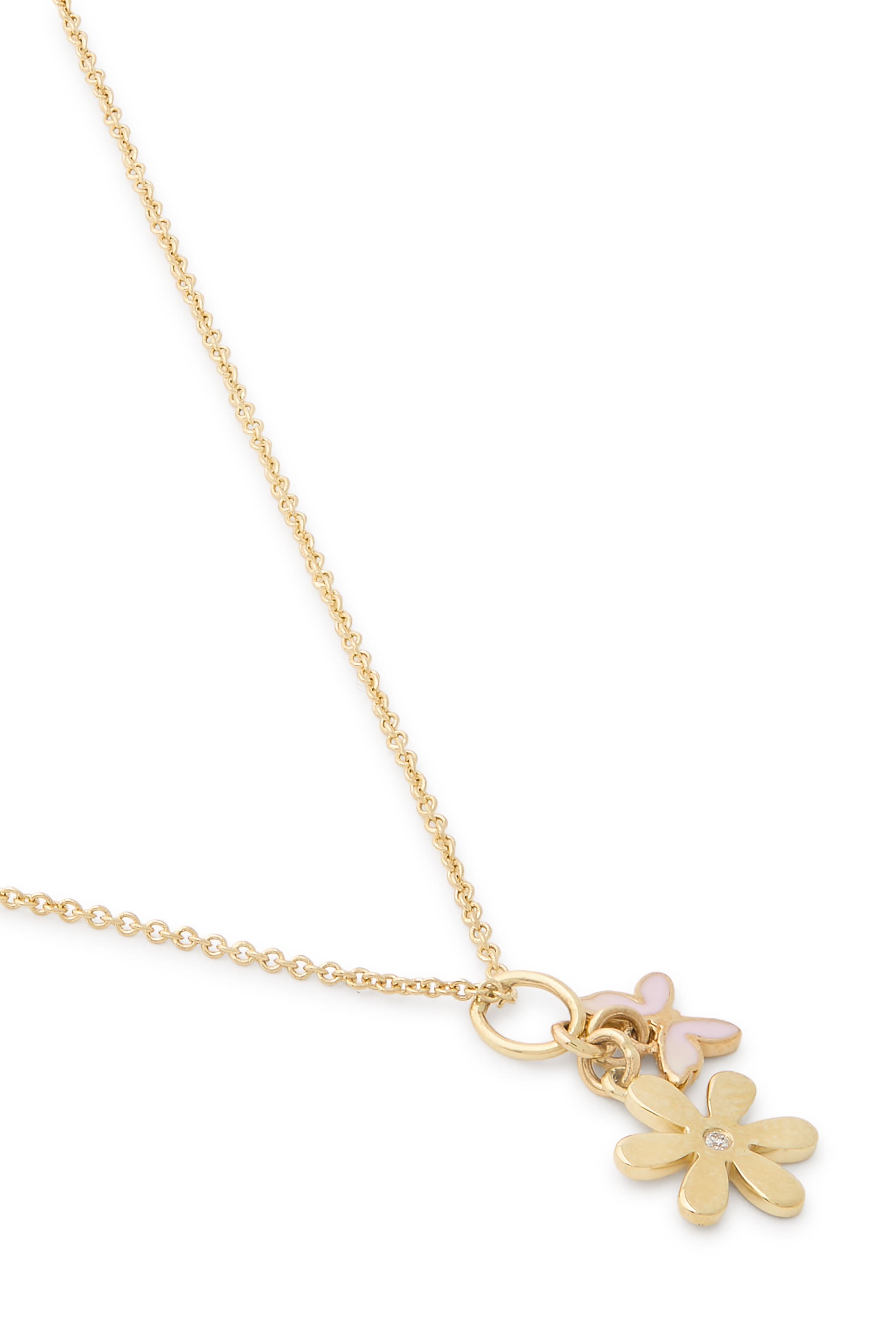 Butterfly Necklace, 14k Yellow Gold