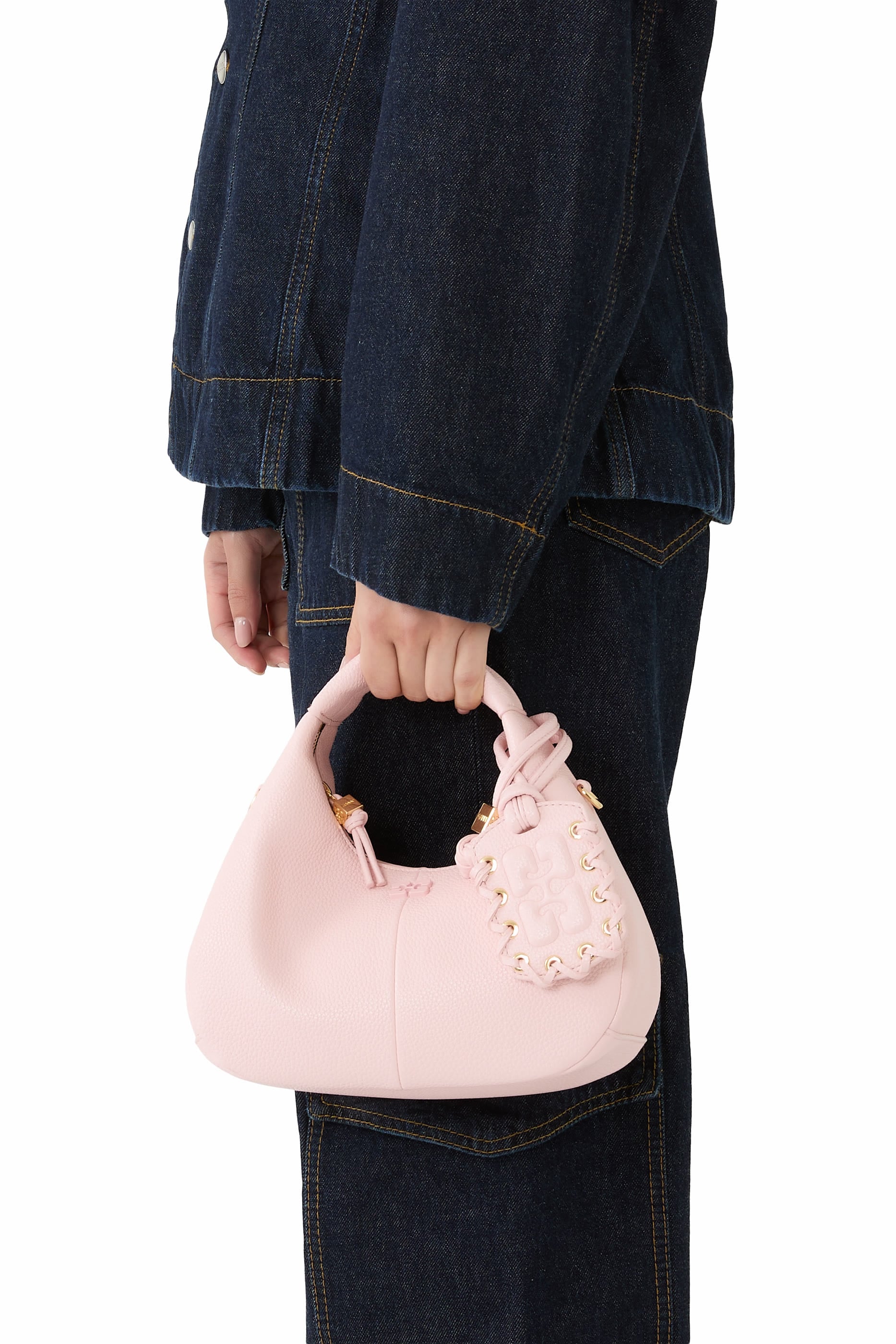 Grained Mini Hobo Bag 