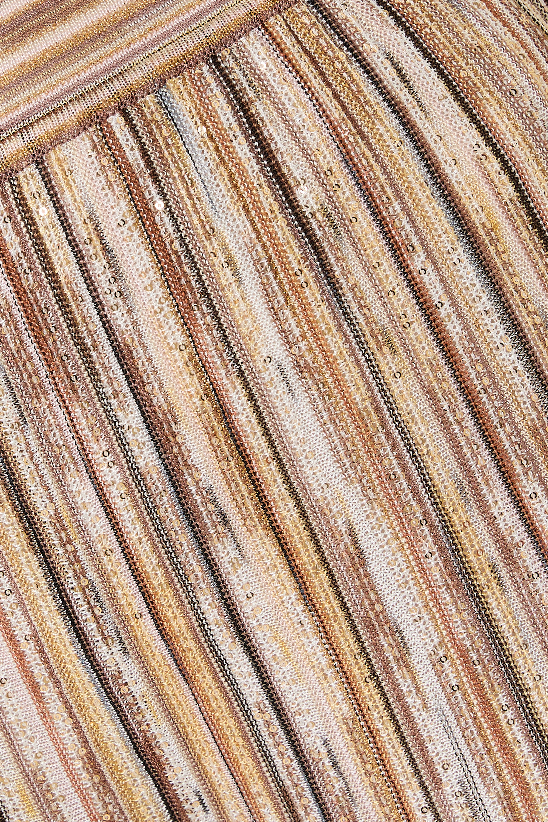 Wide Chevron Lam&eacute; Viscose Trousers