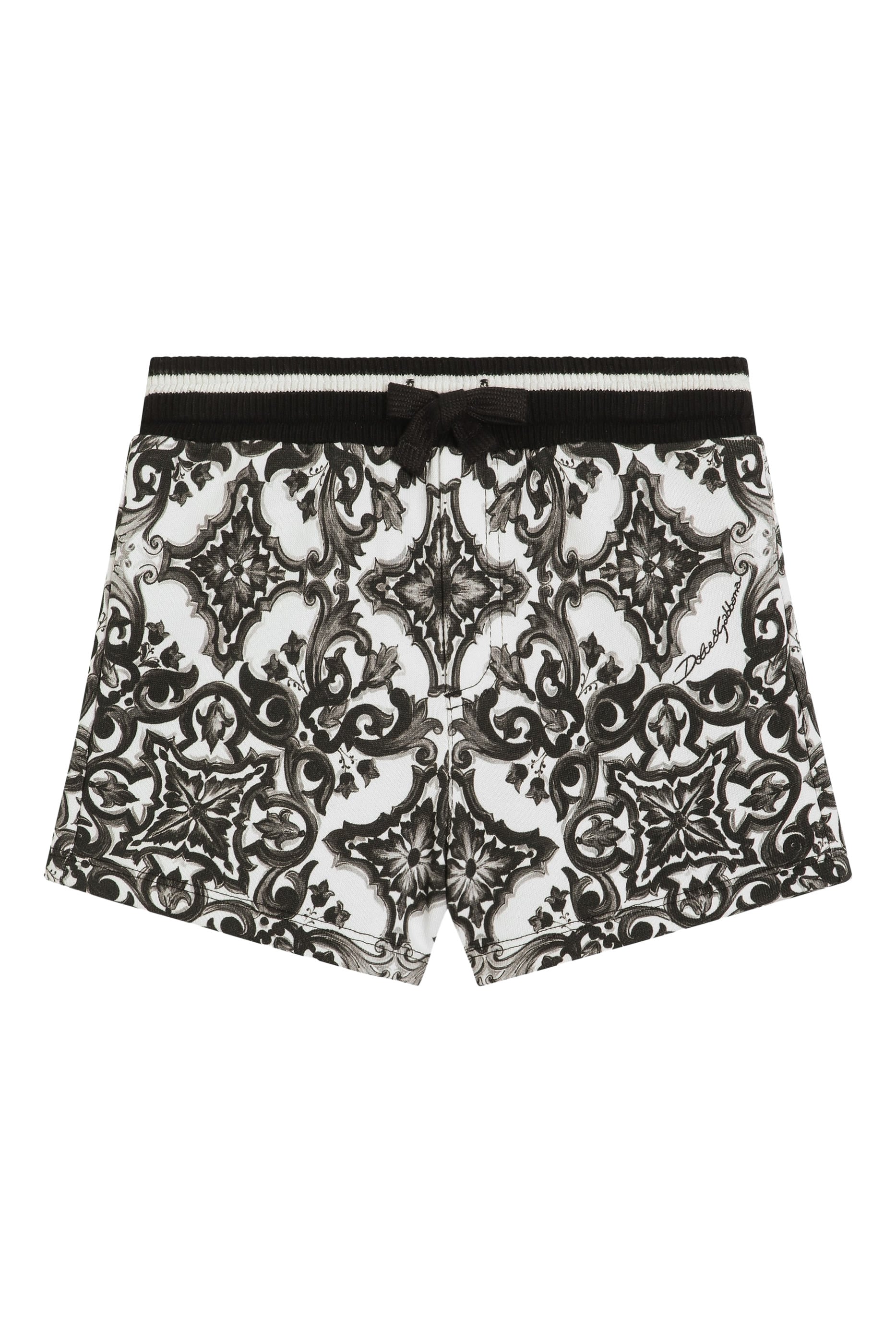 Kids Majolica-Print Fleece Bermuda Shorts 