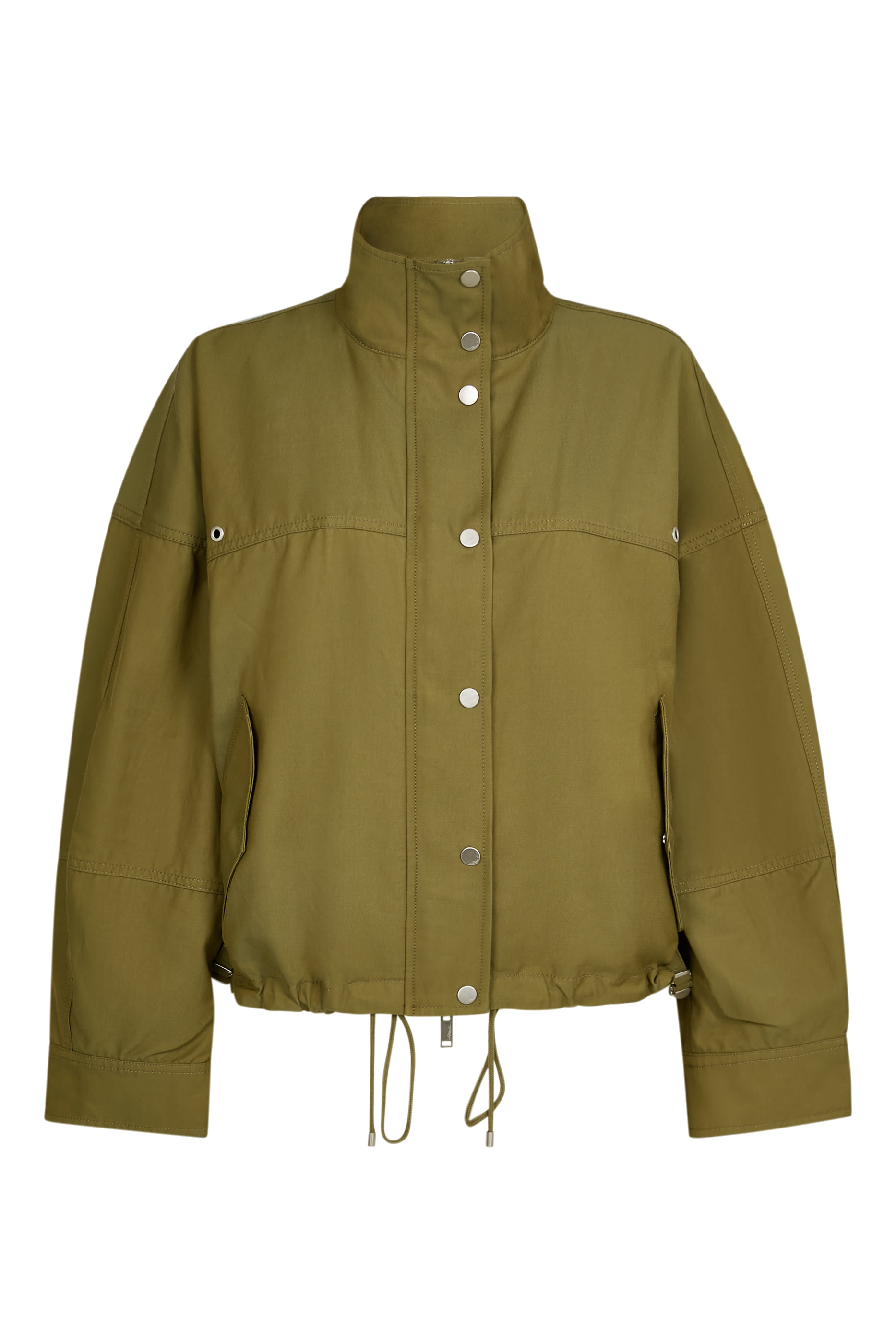 Cropped Balloon Utility Jacket 