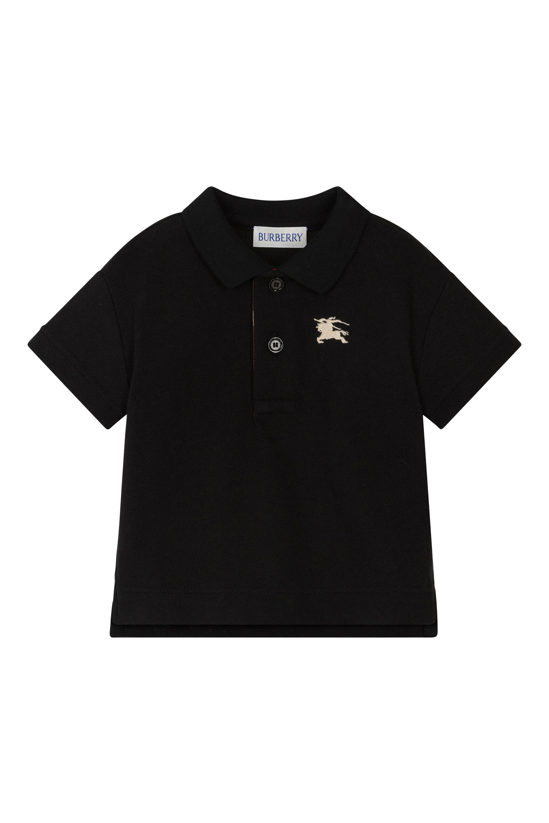 Kids Check Placket Polo Shirt