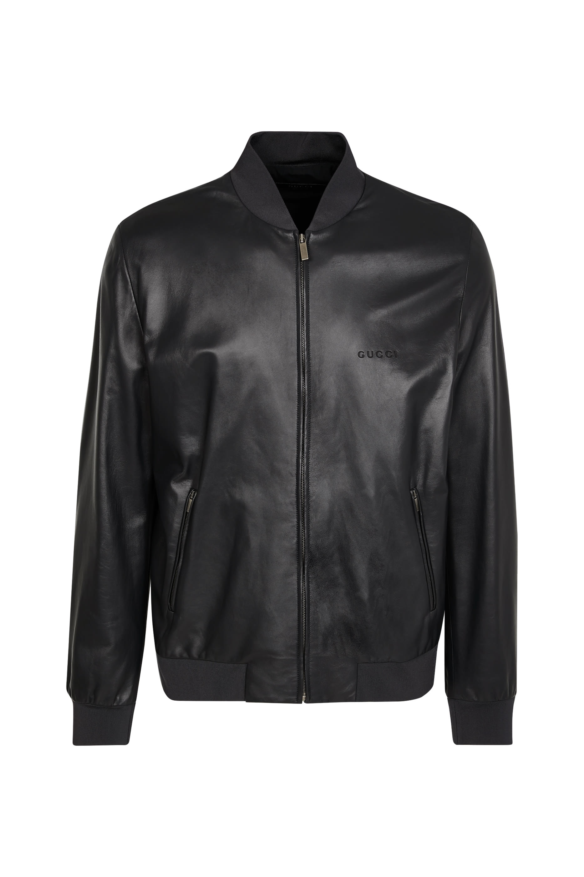 Soft Nappa Leather Bomber Jacket