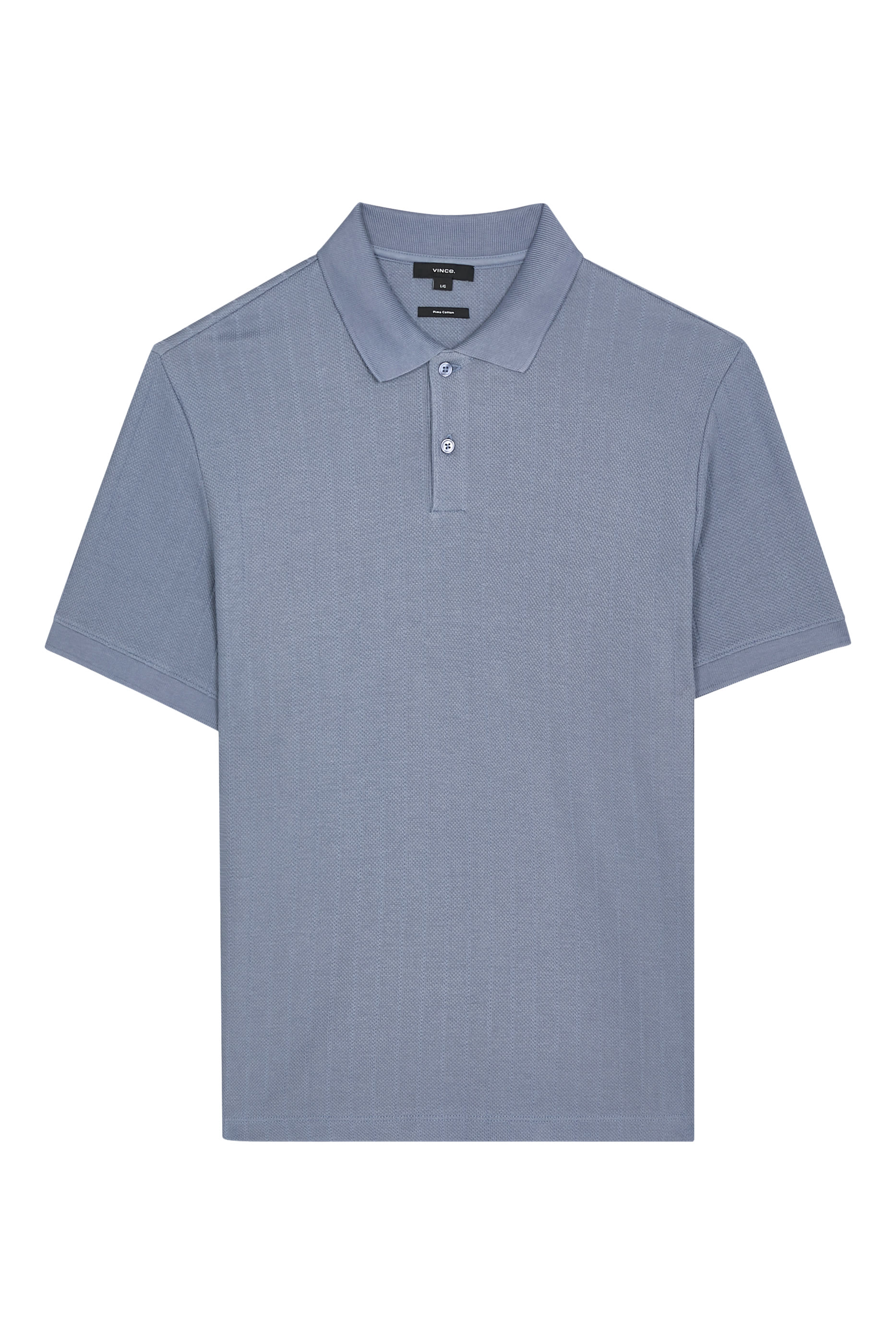 Drop-Needle Stripe Pima Cotton Polo Shirt