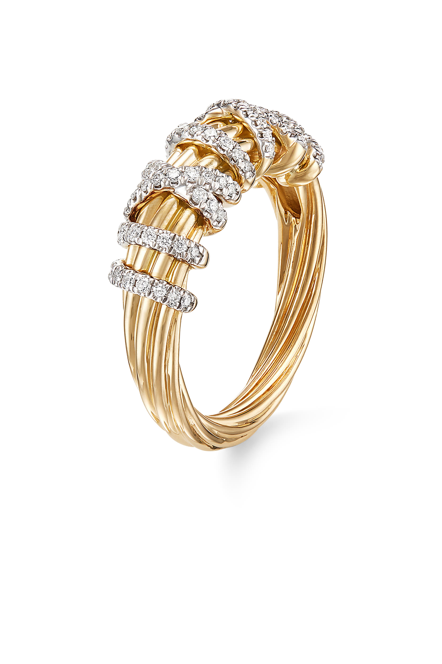 Helena Ring, 18K Yellow Gold & Diamonds