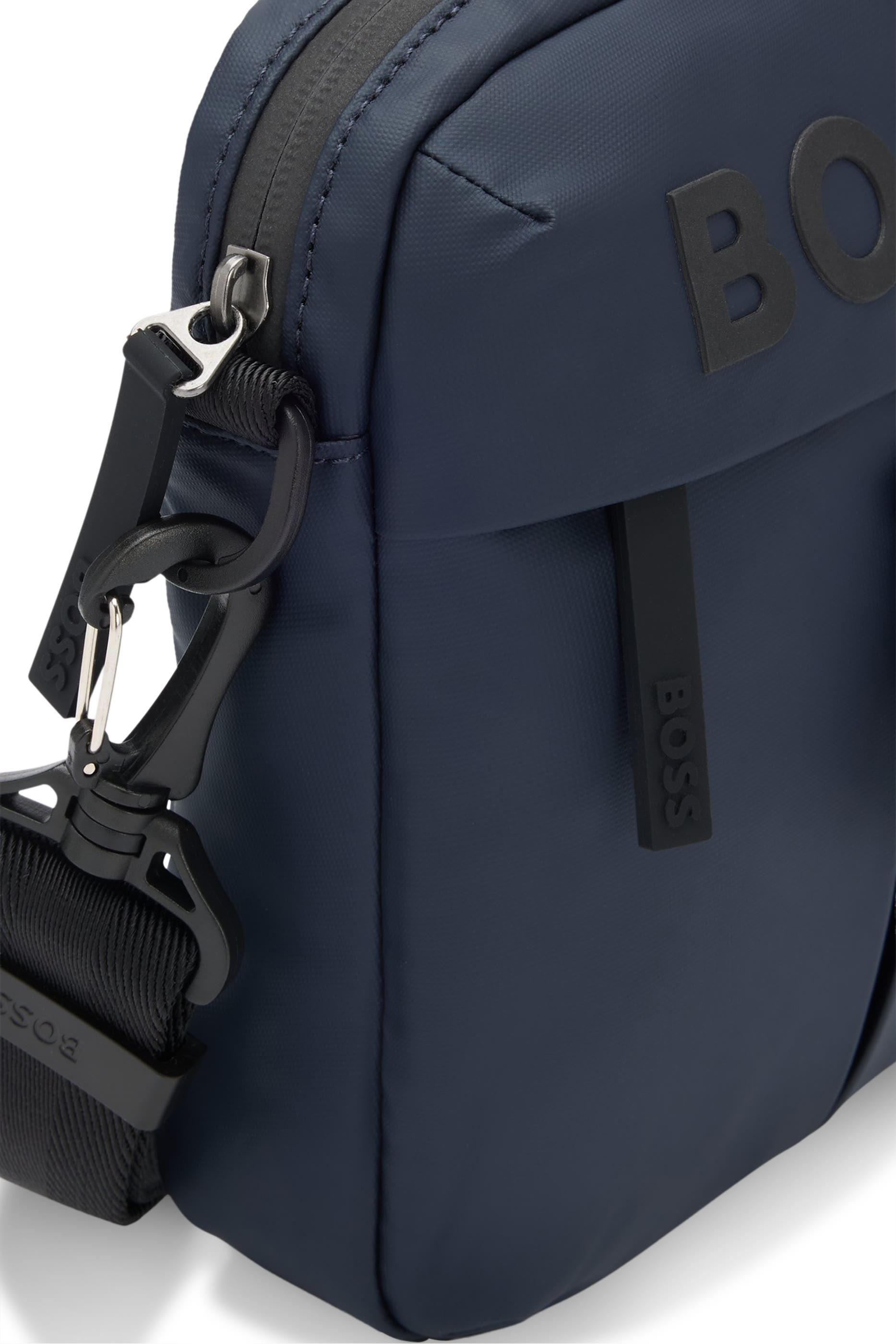 Tonal Logo Faux-Leather Reporter Bag