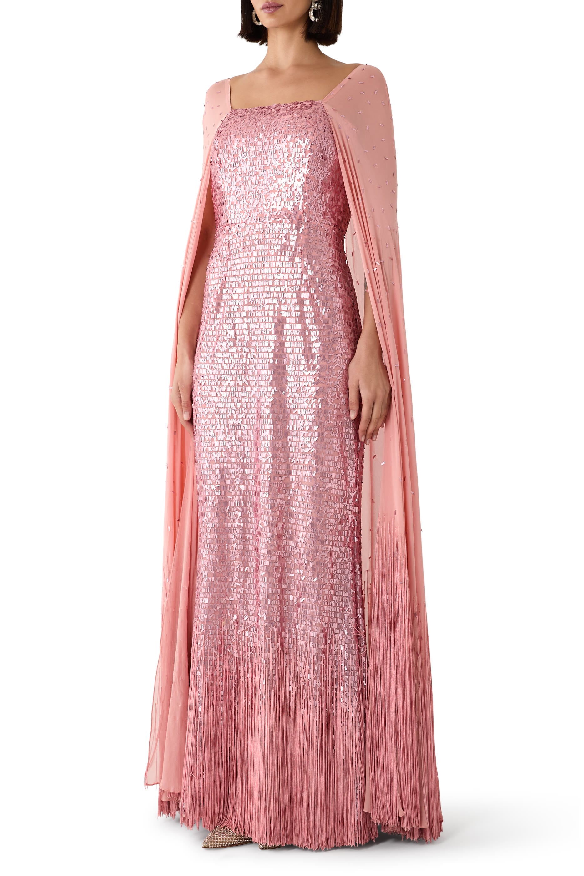 Cape Sleeve Gown