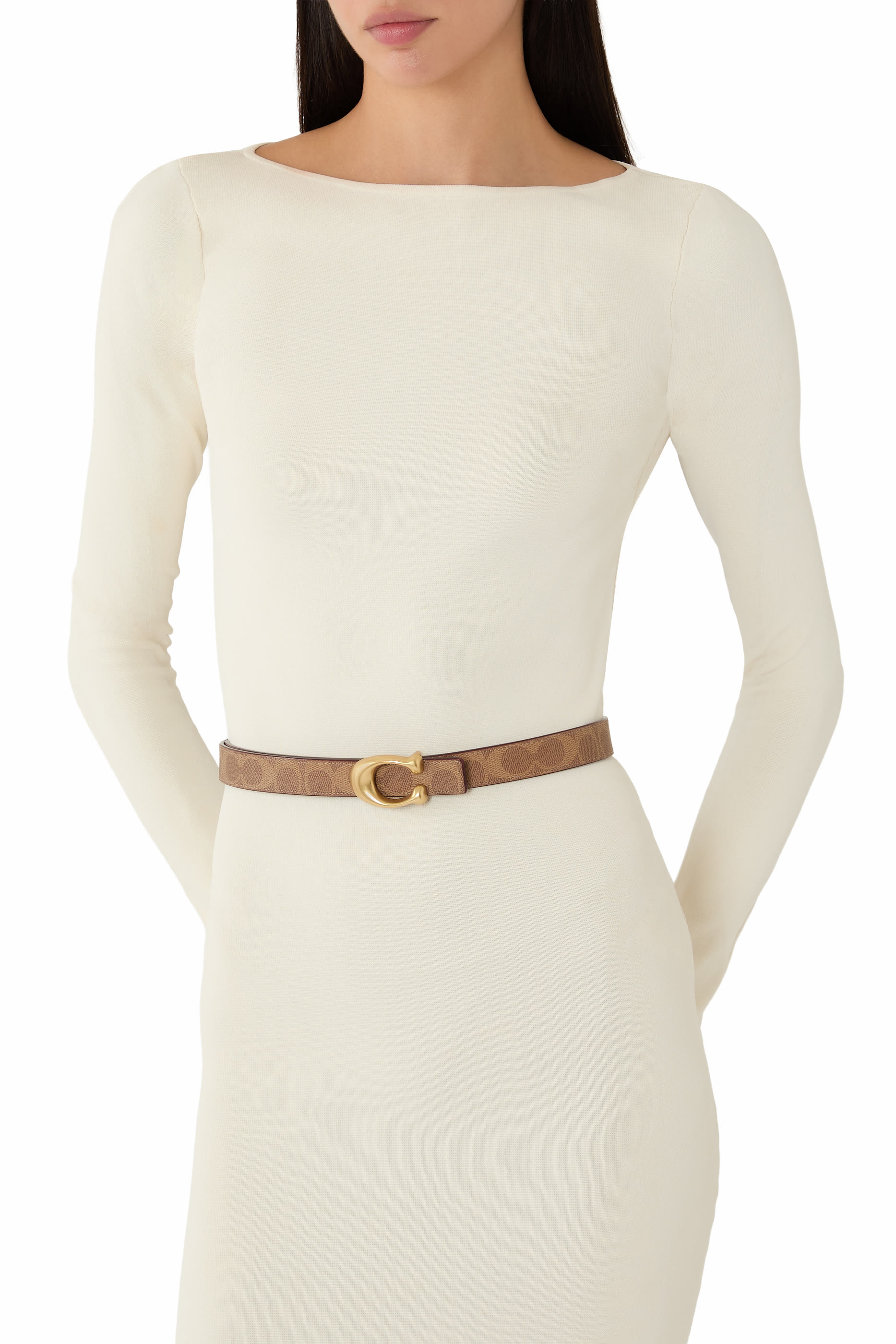 Sculpted C Buckle Reversible Belt