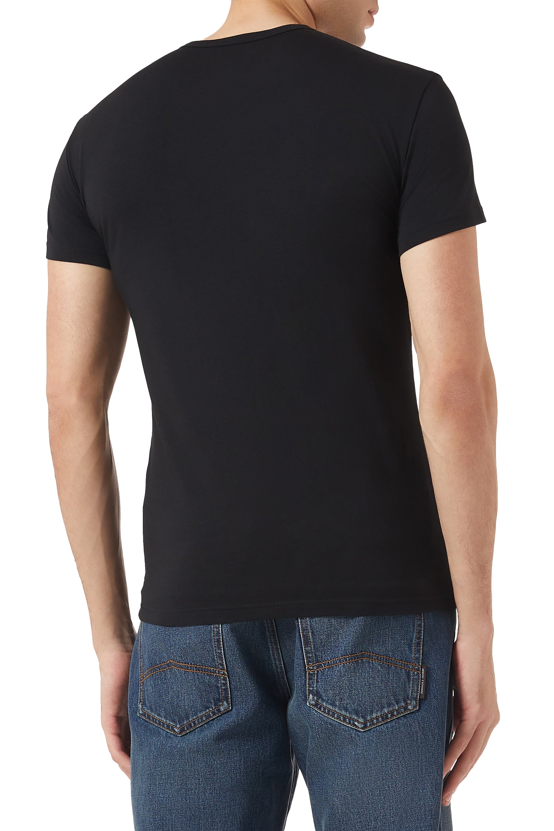 Logo Print Crew Neck T-Shirt, Pack of 2