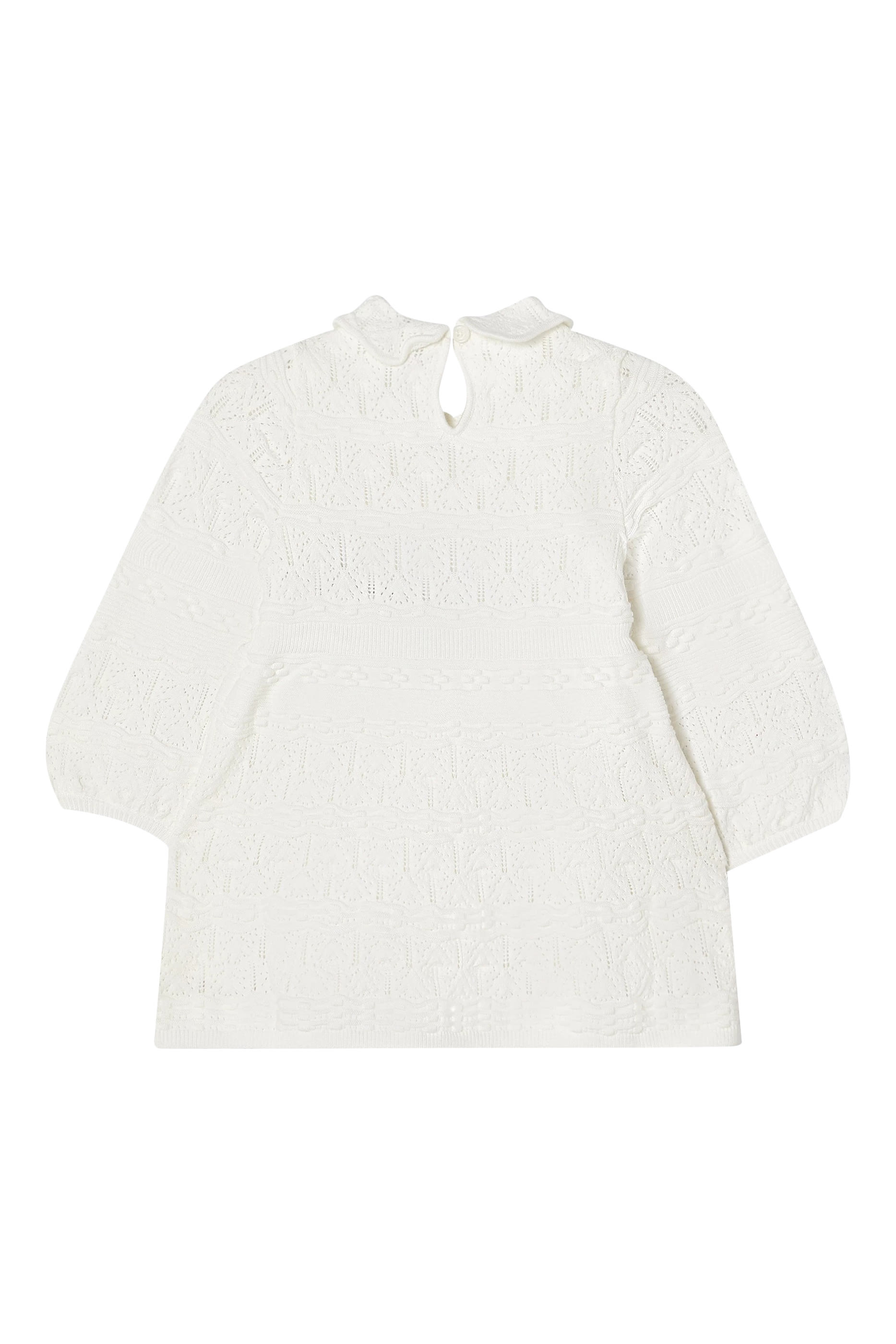 Kids See Through Detail Collar Dress