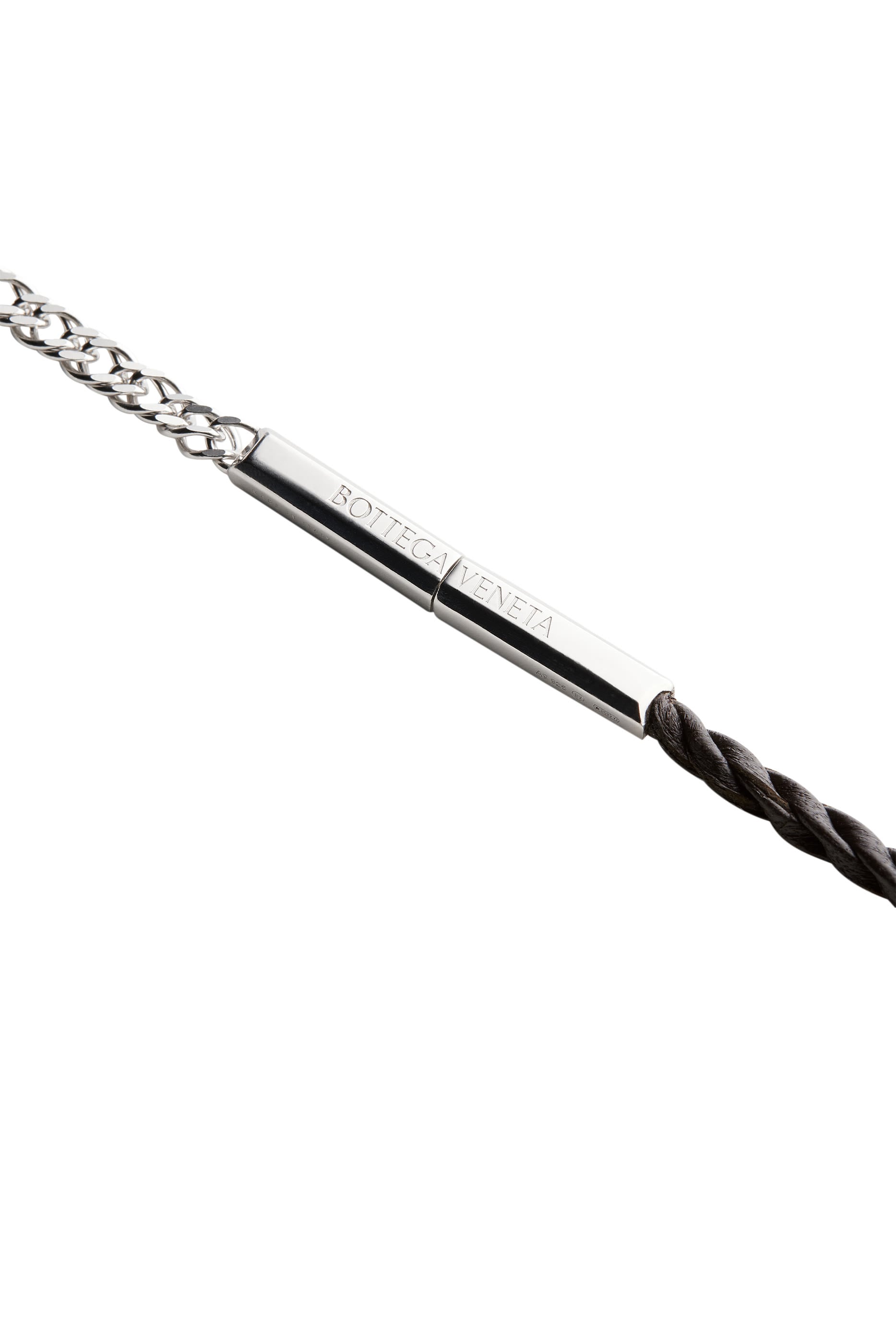 Rope Chain Necklace, Sterling Silver & Nappa Leather