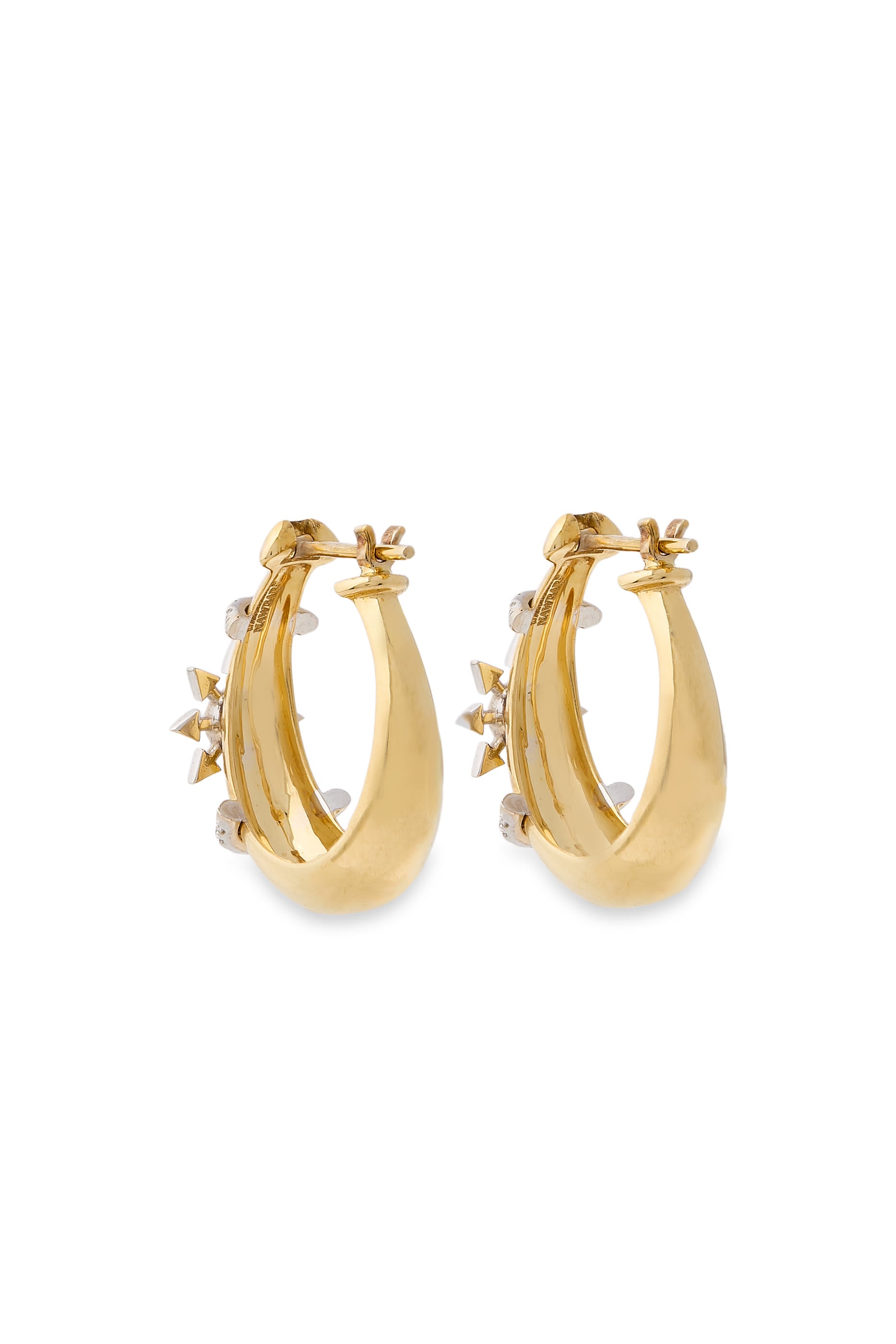 Buoy Star Seed Earrings, 18K Yellow Gold & Gemstones