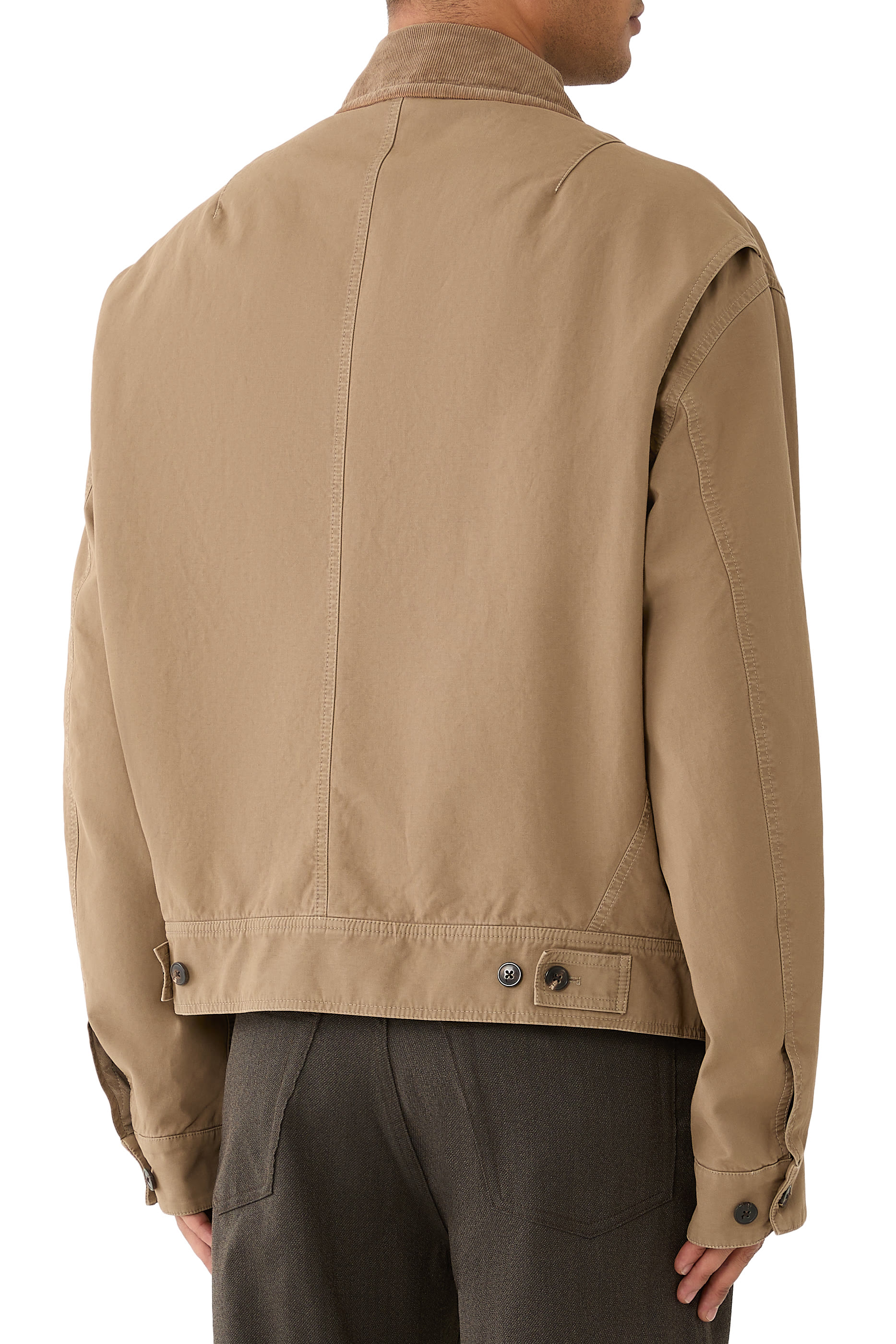 Corduroy Trimmed Jacket 